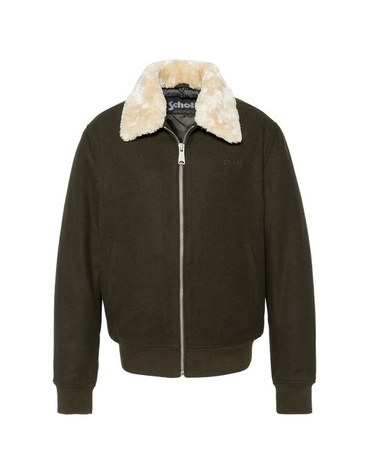 flight jacket khaki wool blend