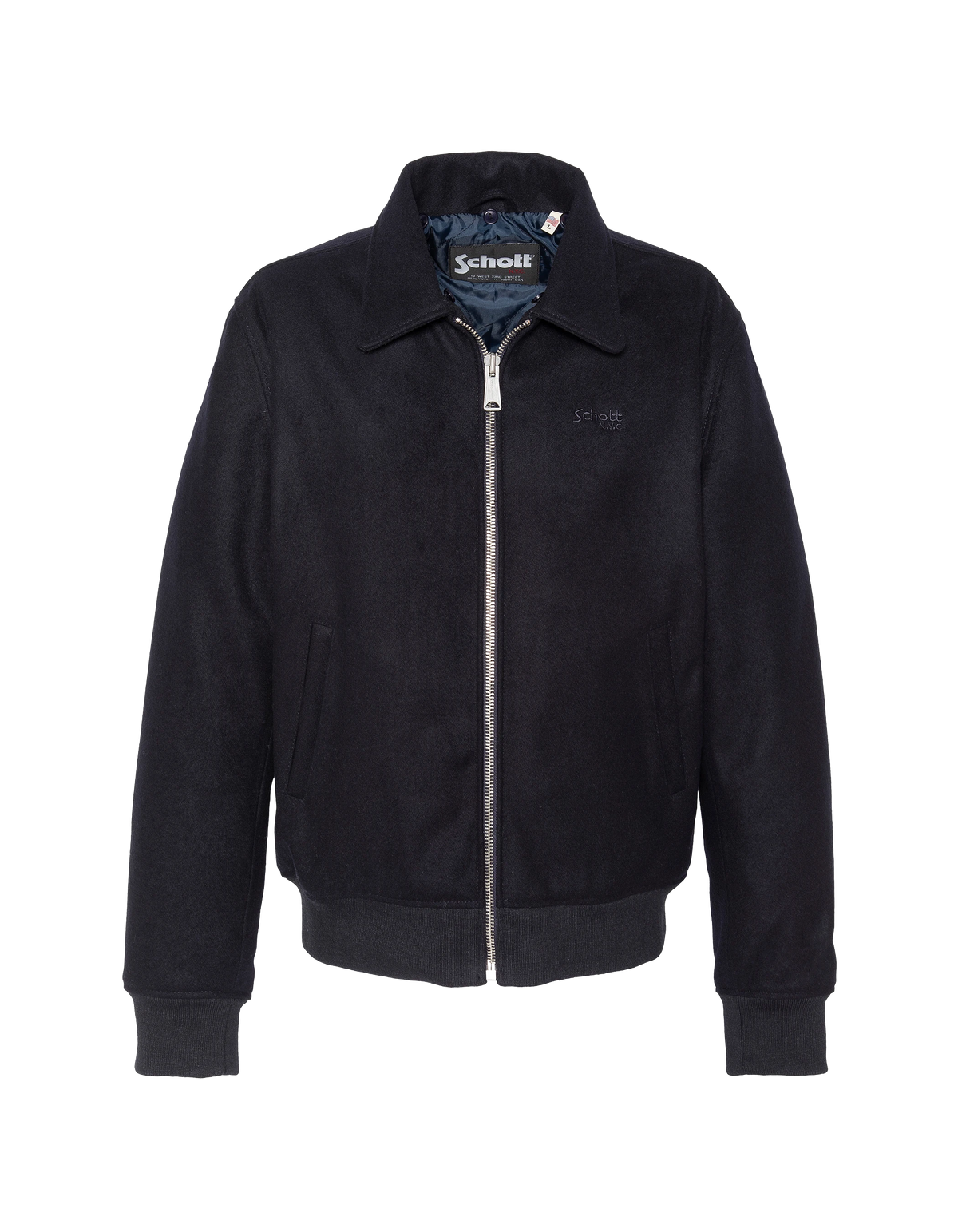 Marineblaue Pilotenjacke aus Wollmischung-7