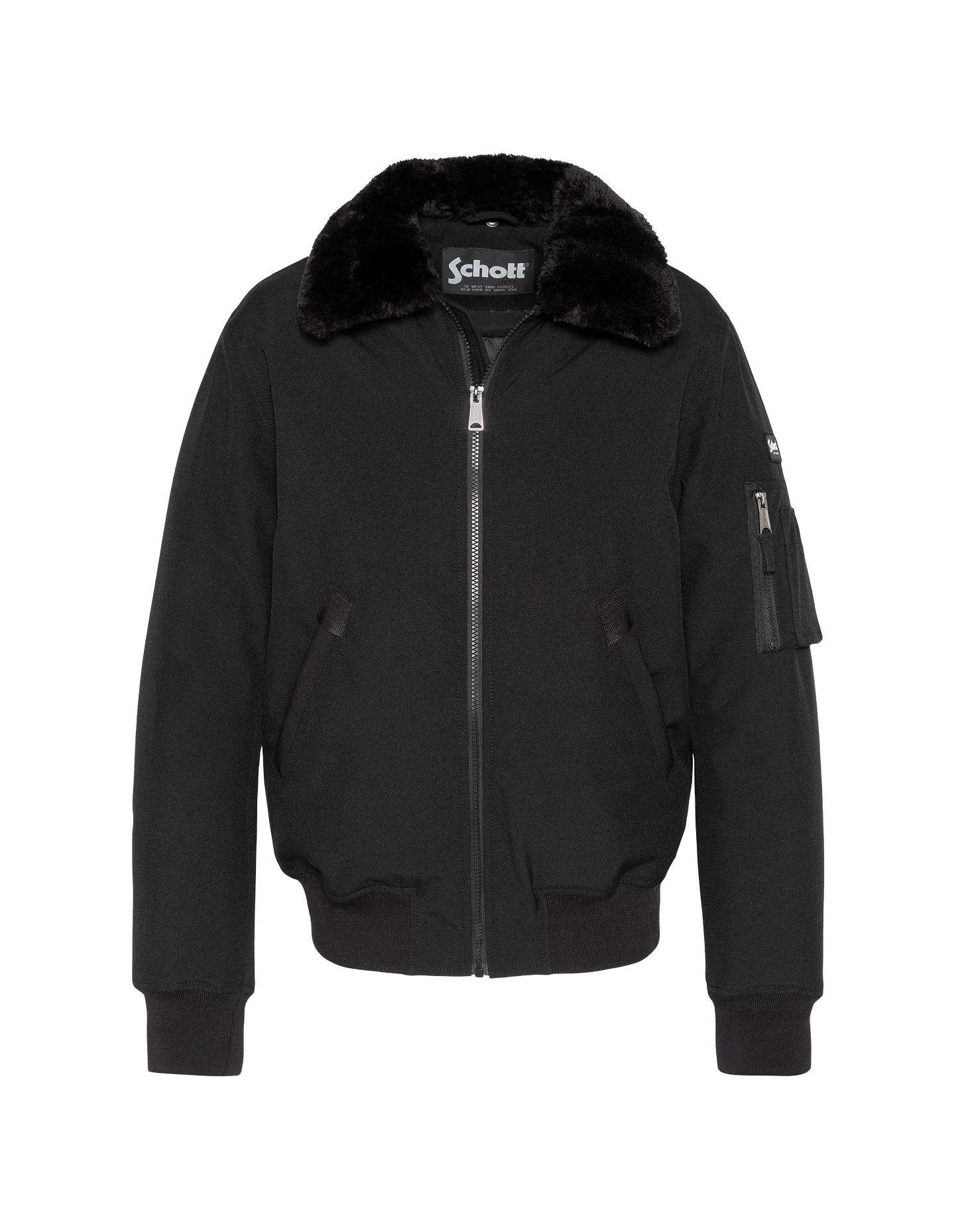 Schwarze Pilotjacke