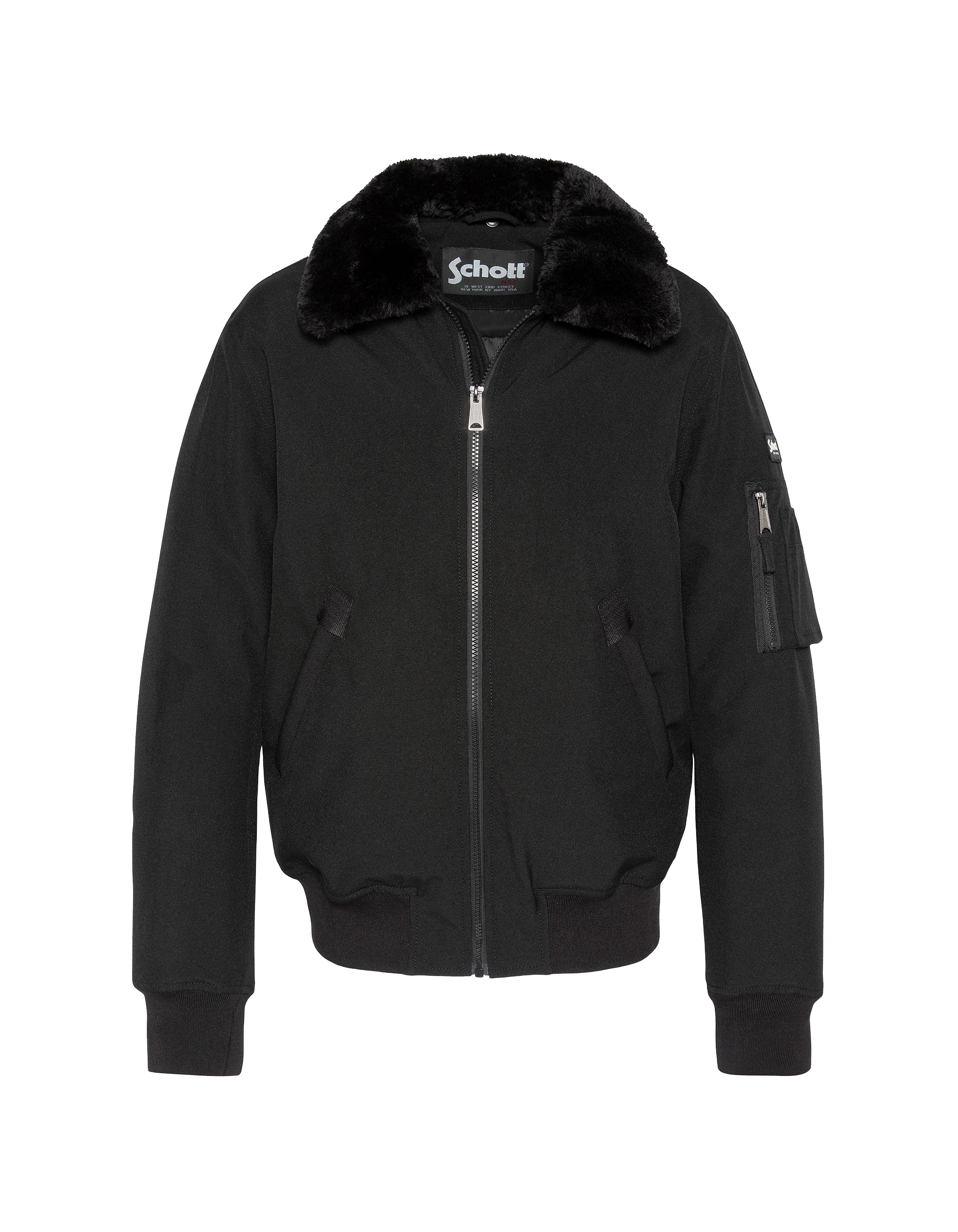 Schwarze Pilotjacke-1