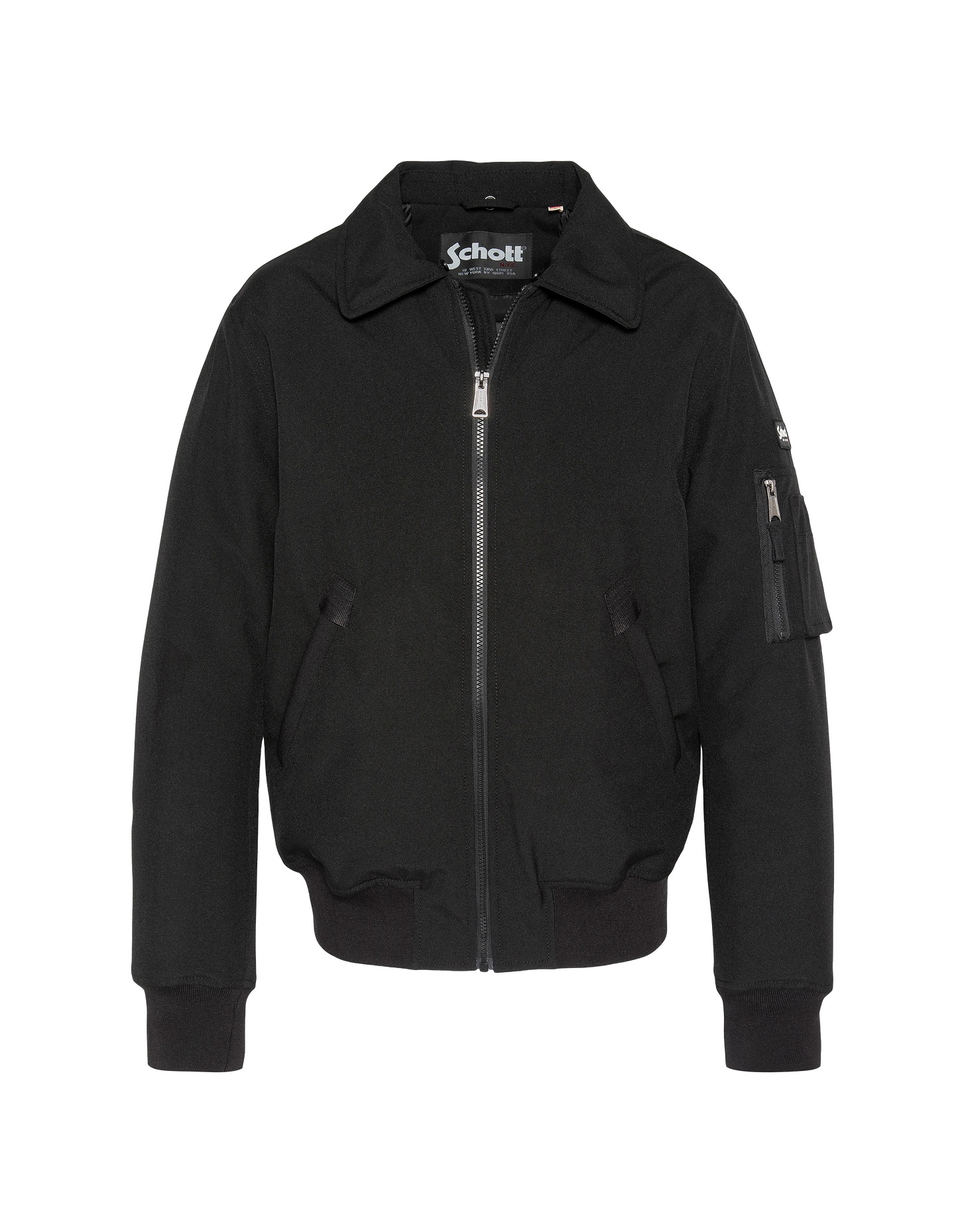 Schwarze Pilotjacke