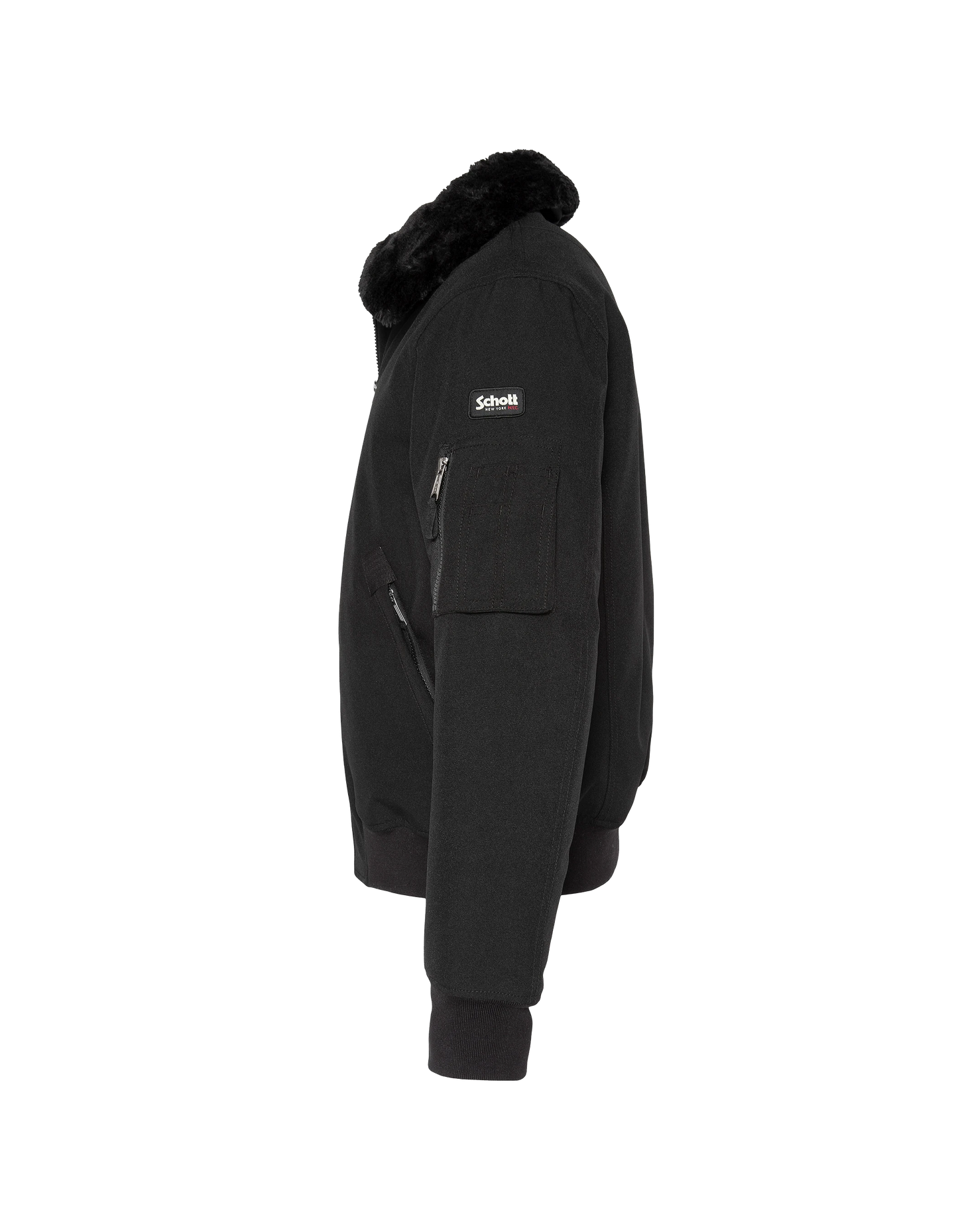 Schwarze Pilotjacke