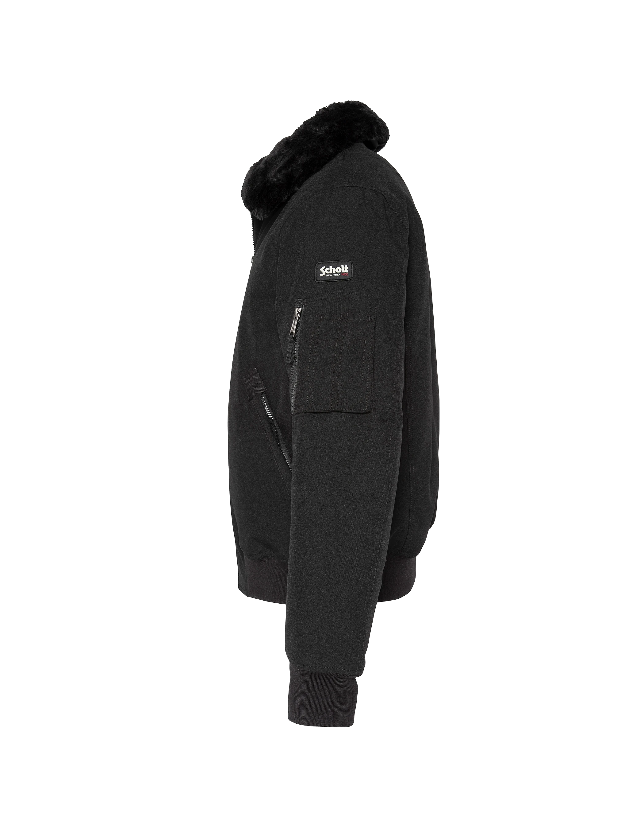 Schwarze Pilotjacke-4