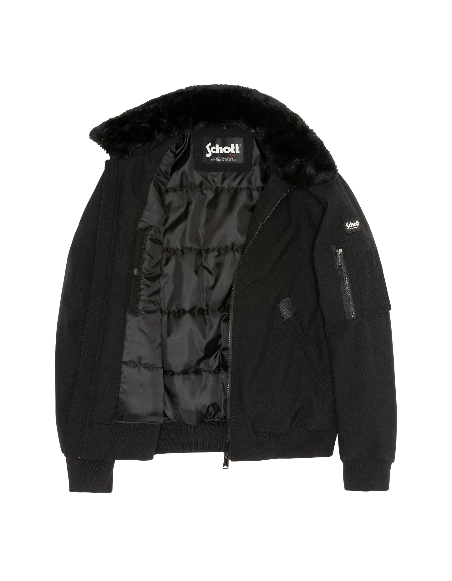Schwarze Pilotjacke