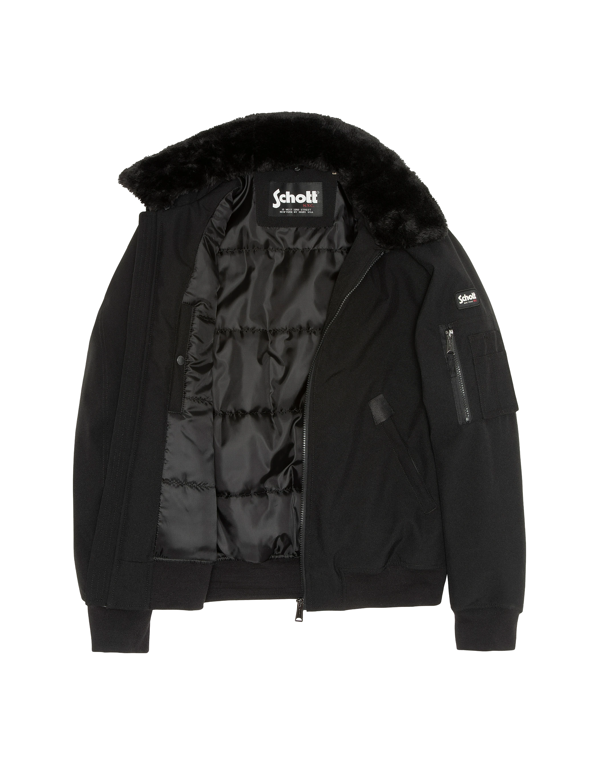 Schwarze Pilotjacke-5