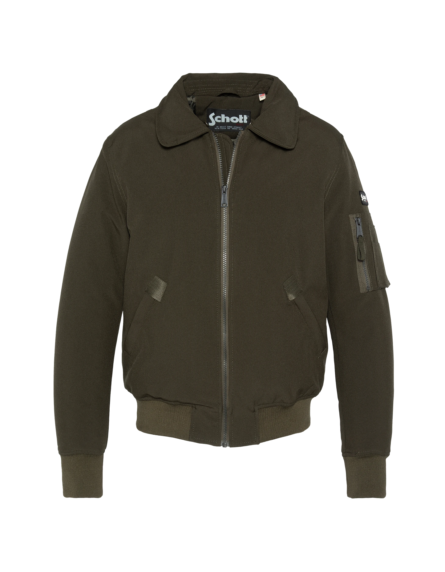 Giacca pilota kaki e marrone