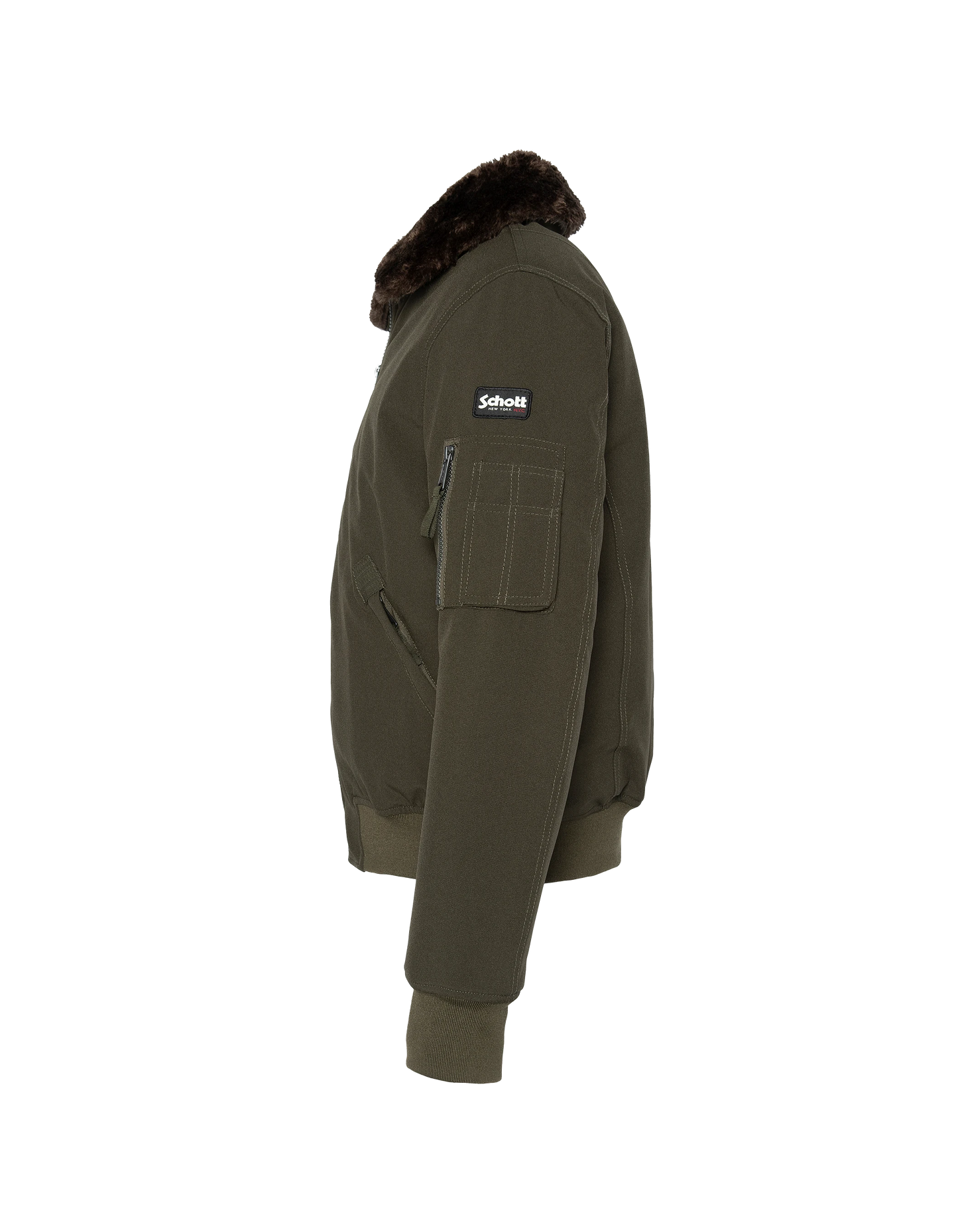 Giacca pilota kaki e marrone