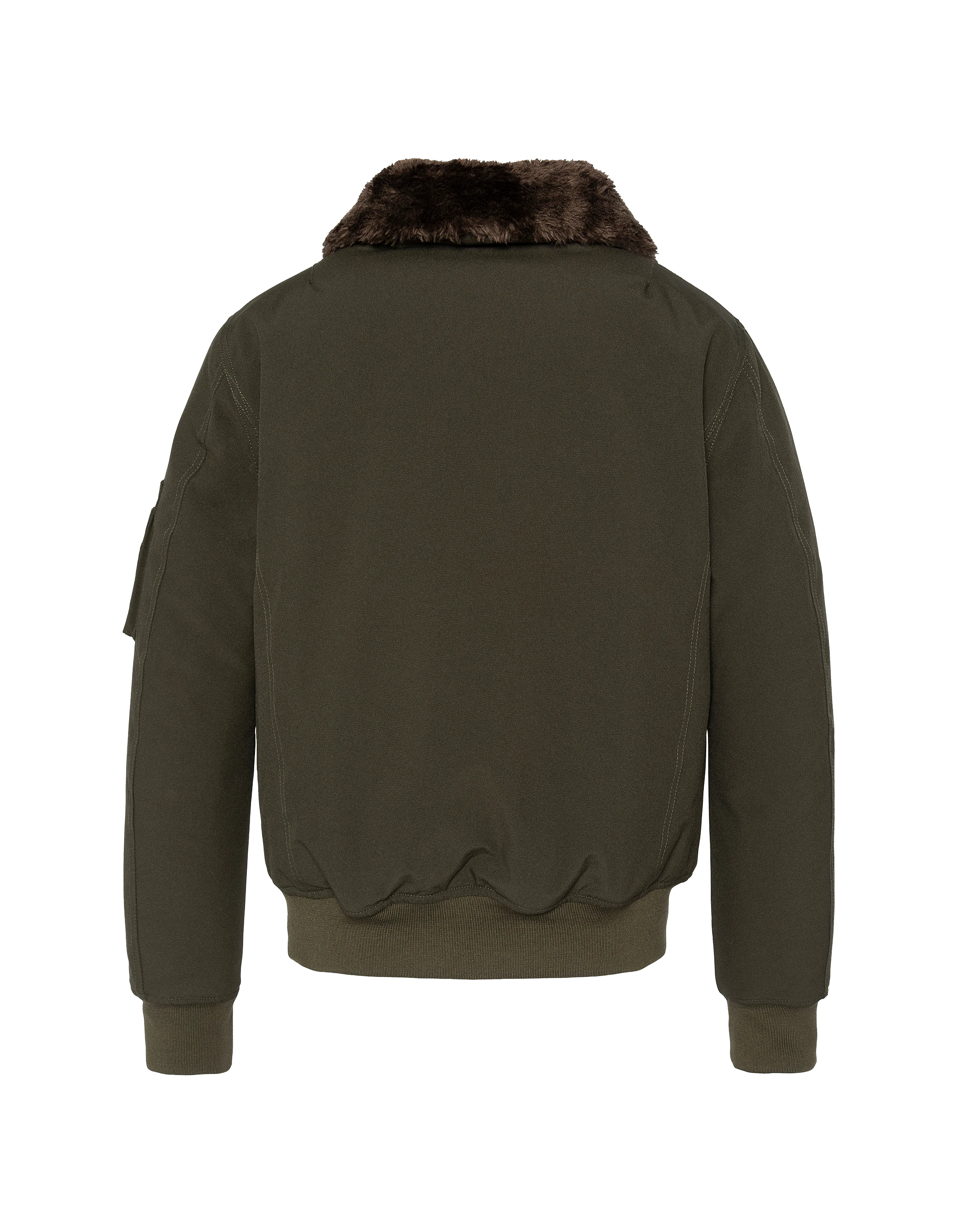 Giacca pilota kaki e marrone-10