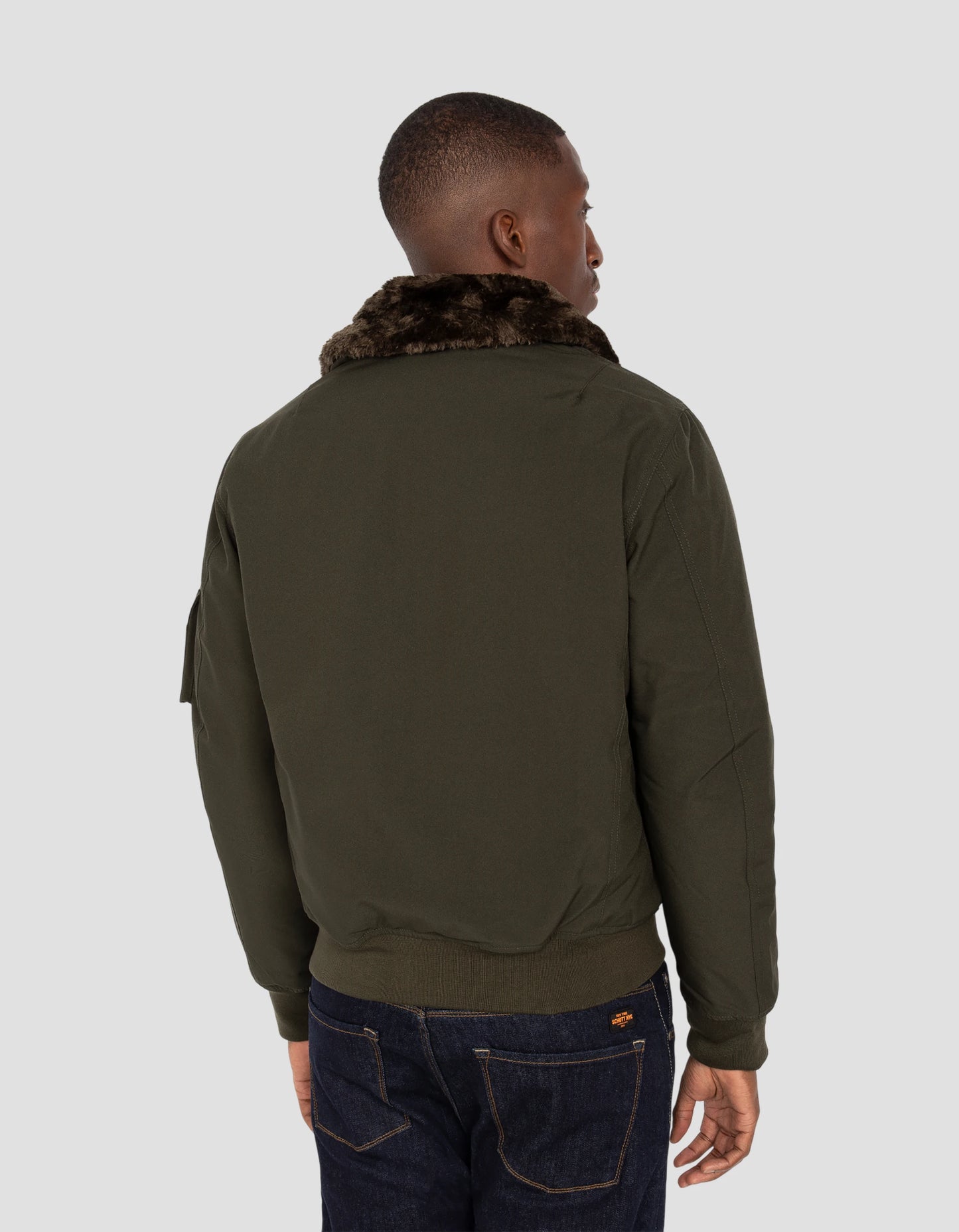 Giacca pilota kaki e marrone