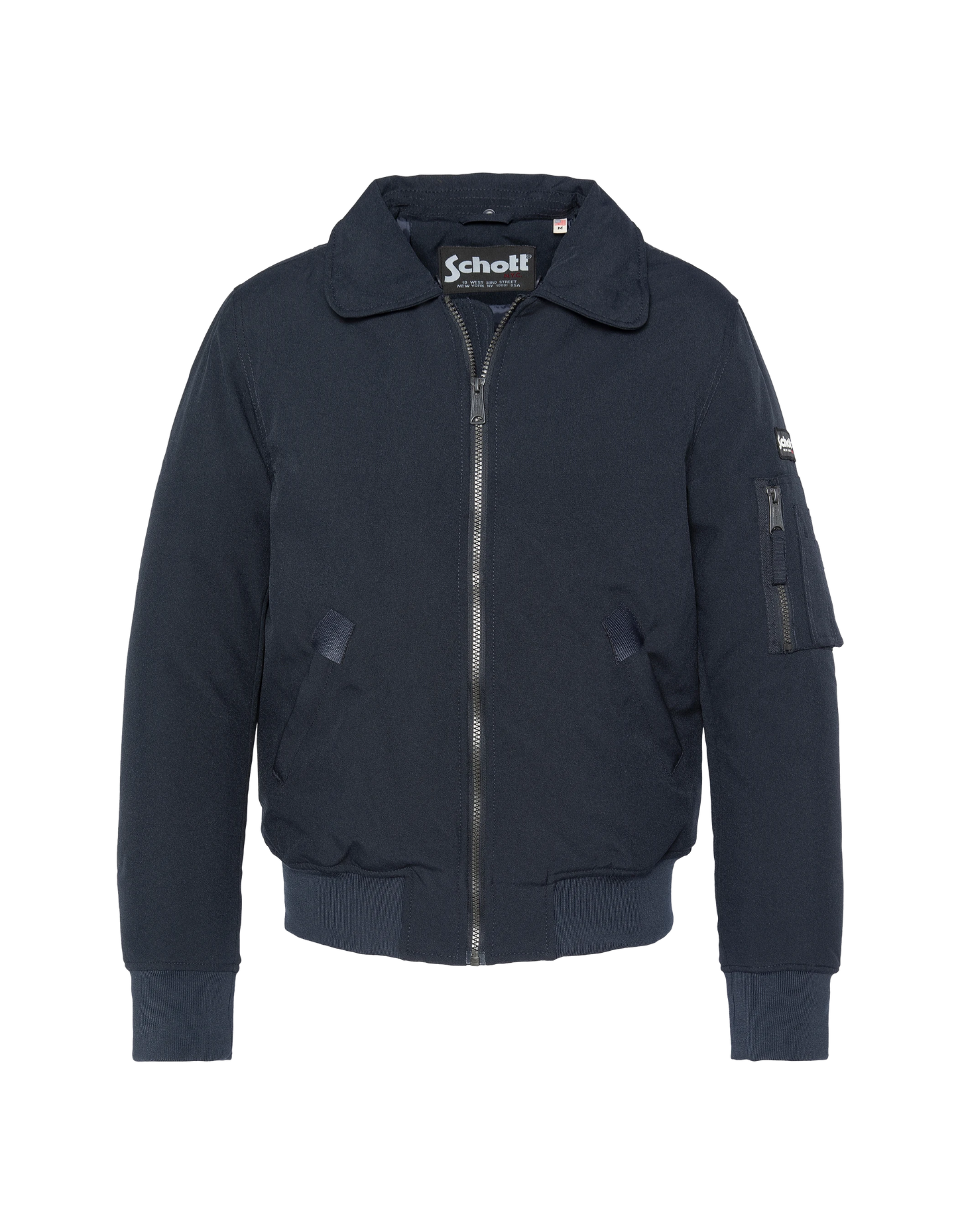 Blouson pilote bleu marine et marron