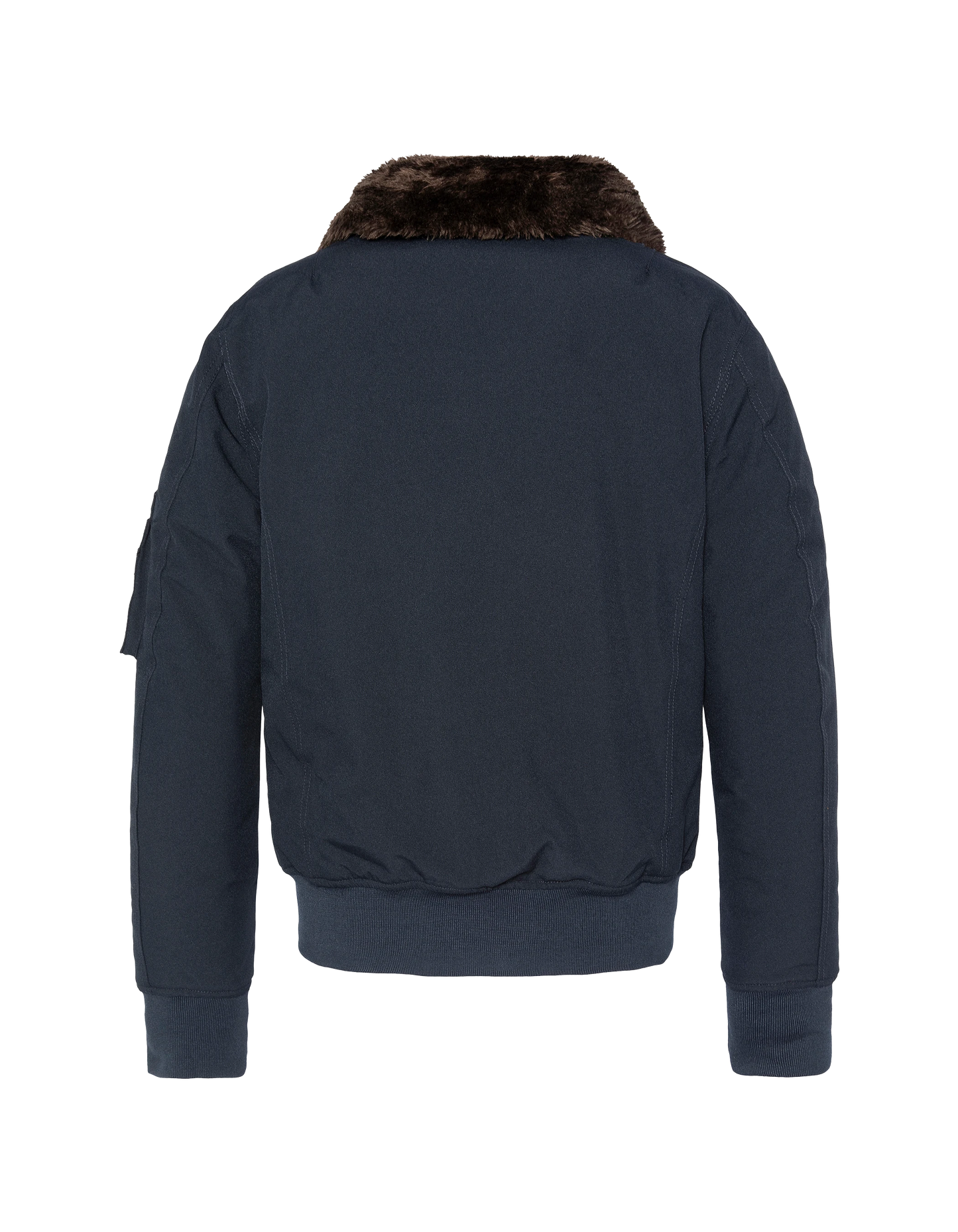 Blouson pilote bleu marine et marron