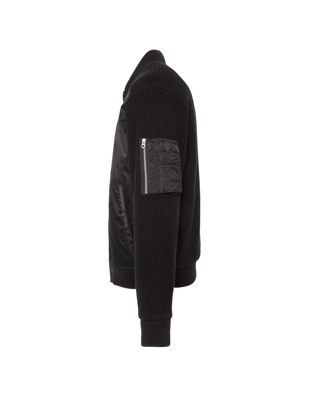 Blouson bomber noir type MA-1 bi-matière