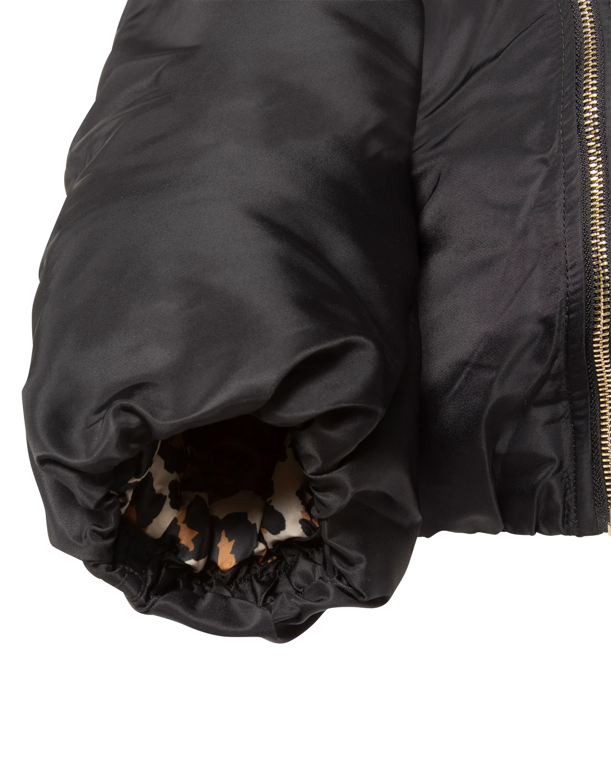 Kurze schwarze Bomberjacke, übergroßer Schnitt