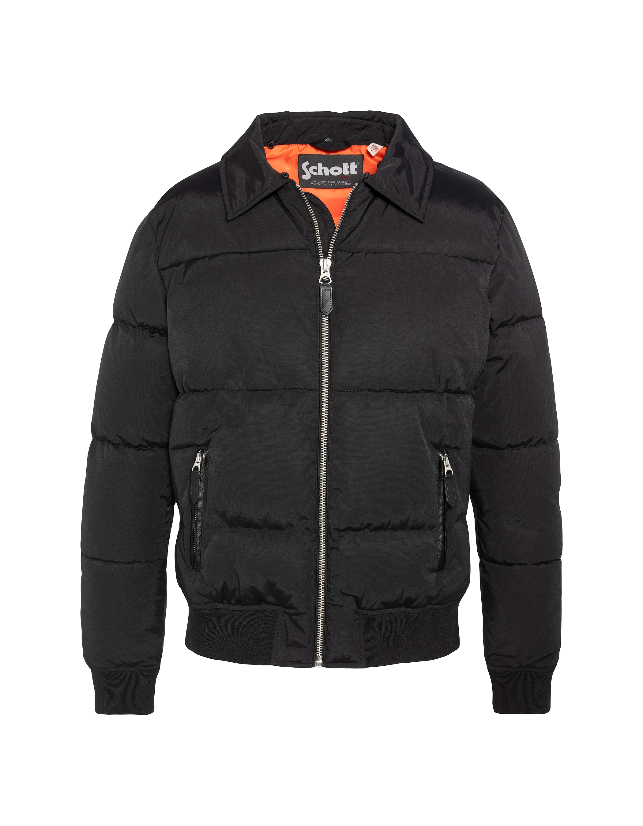 Black down jacket with removable faux fur collar-5