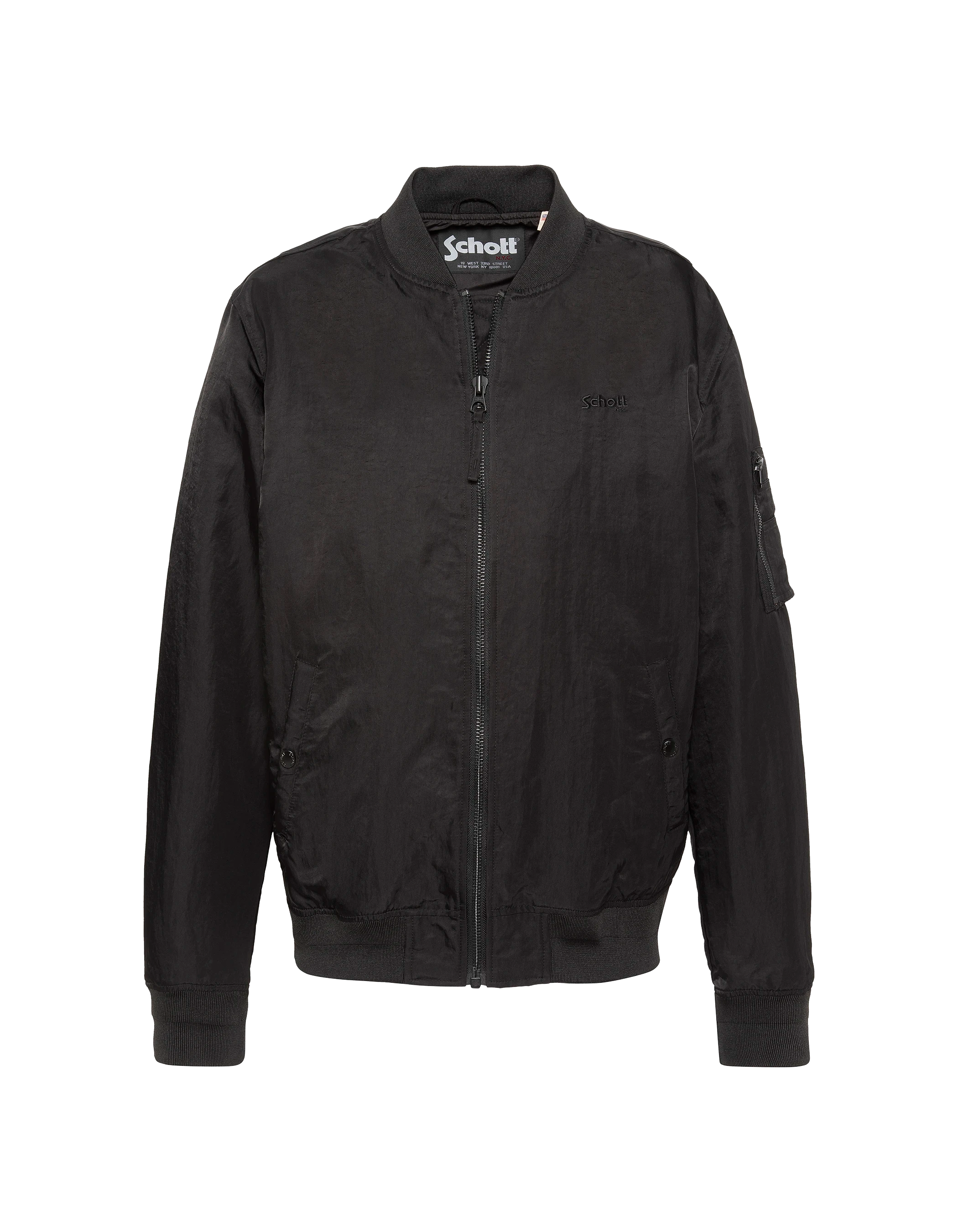 Bomber noir léger déperlant effet froissé-1