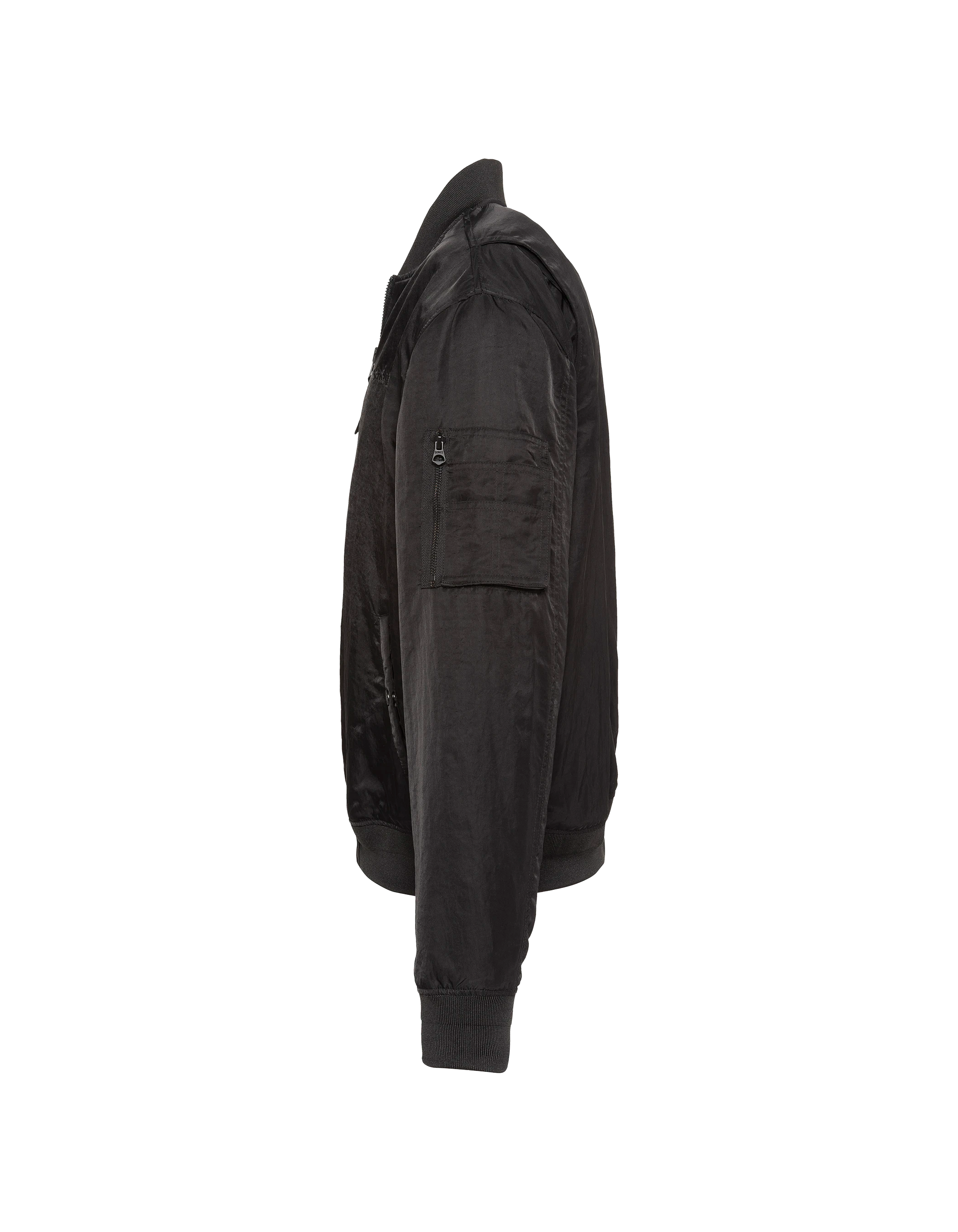 Bomber noir léger déperlant effet froissé-3