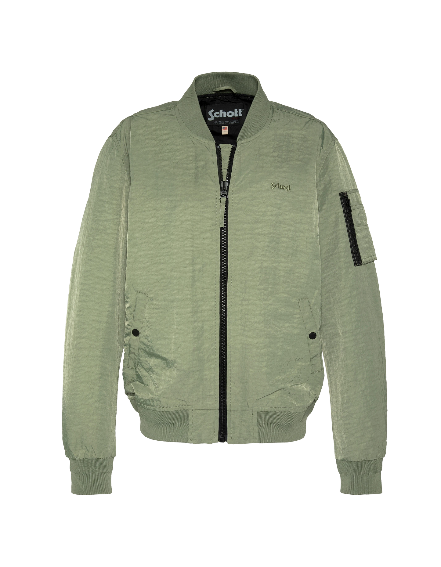 Bomber sage kaki léger déperlant effet froissé