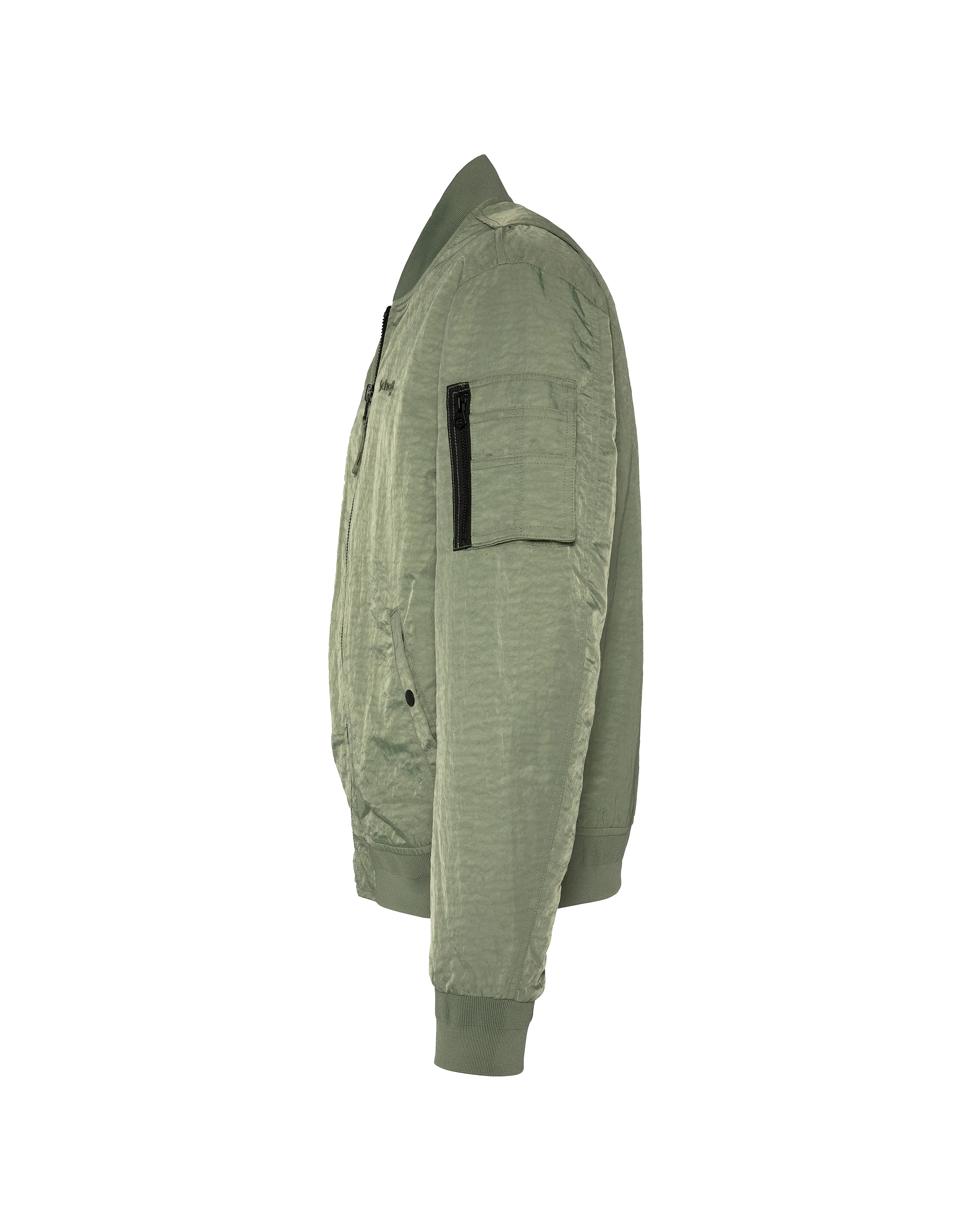 Bomber sage kaki léger déperlant effet froissé-7