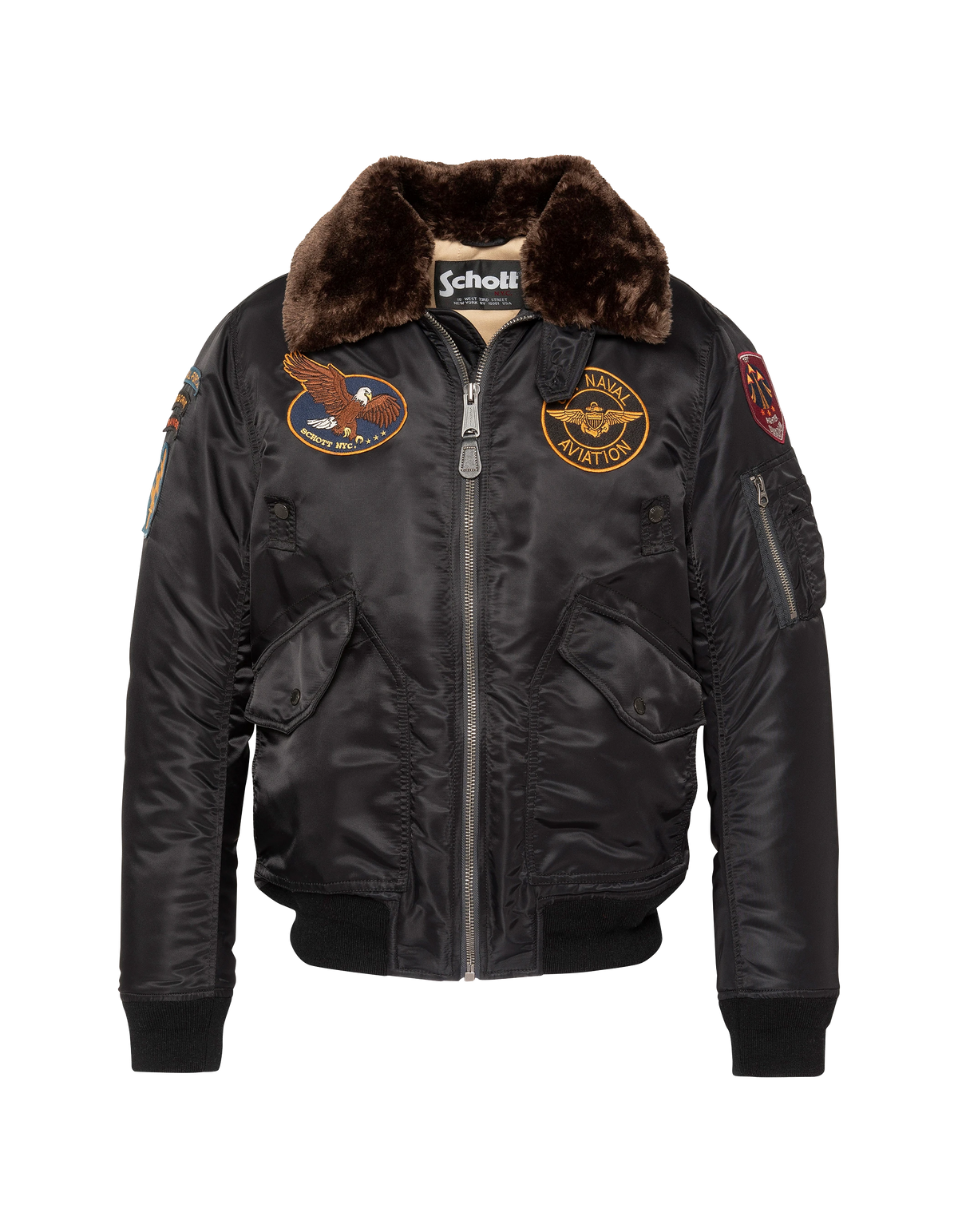 flight jacket patched black