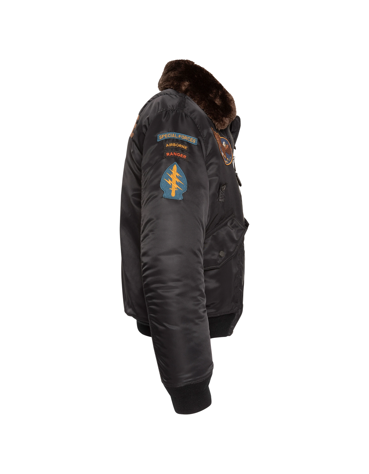 flight jacket patched black