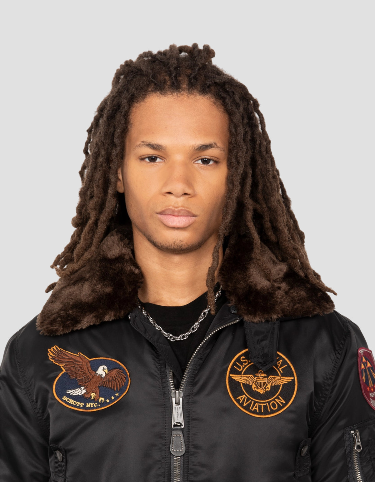 flight jacket patched black-5