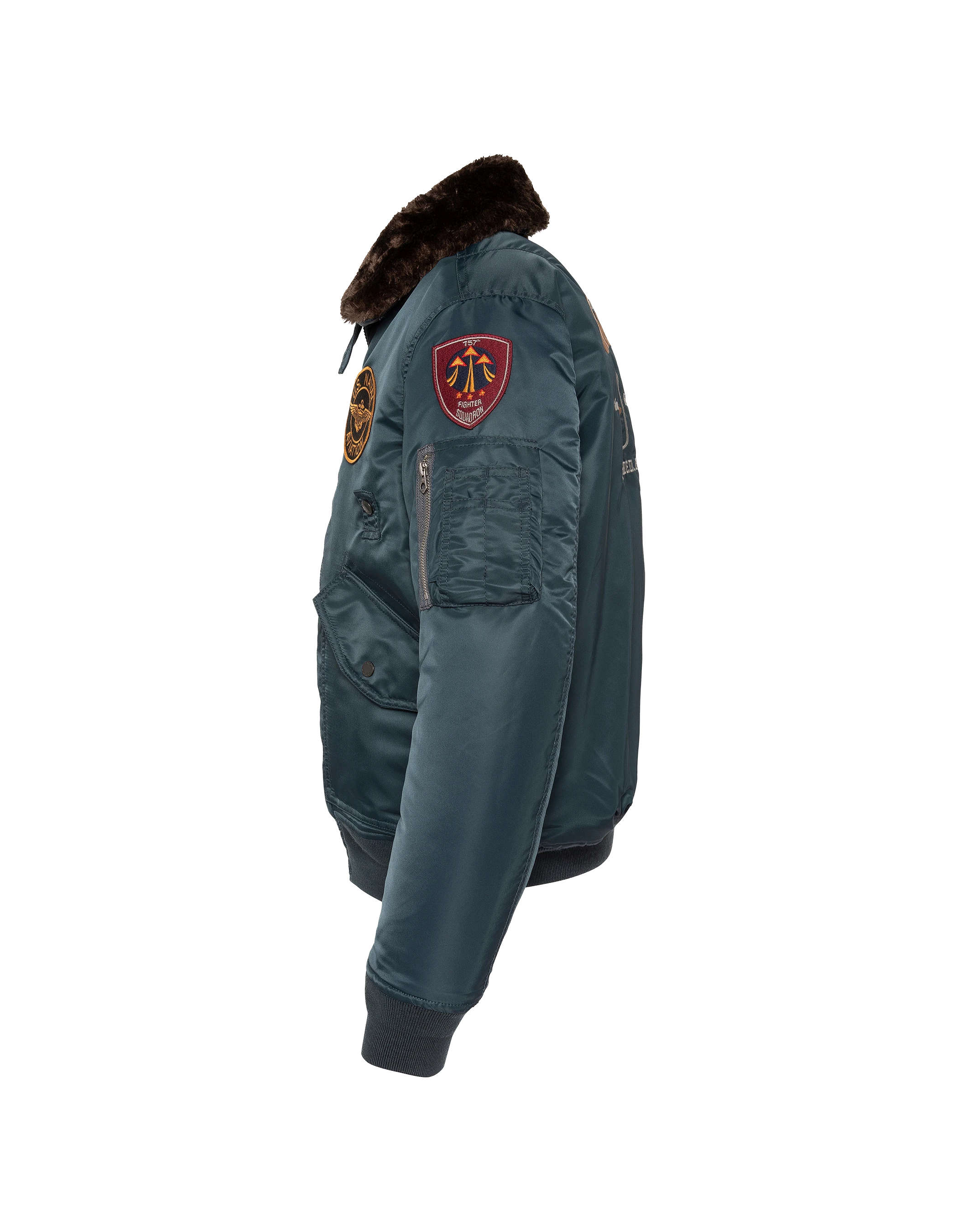 flight jacket patched navy blue-6
