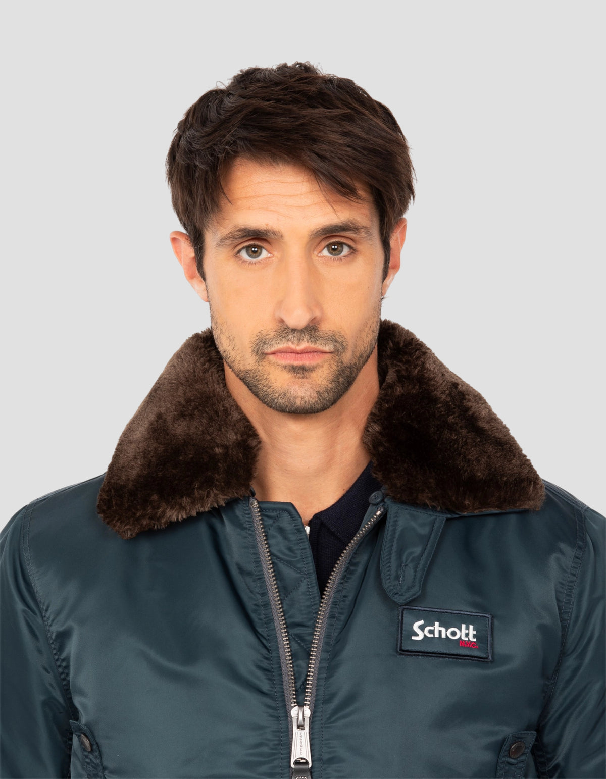 flight jacket navy blue