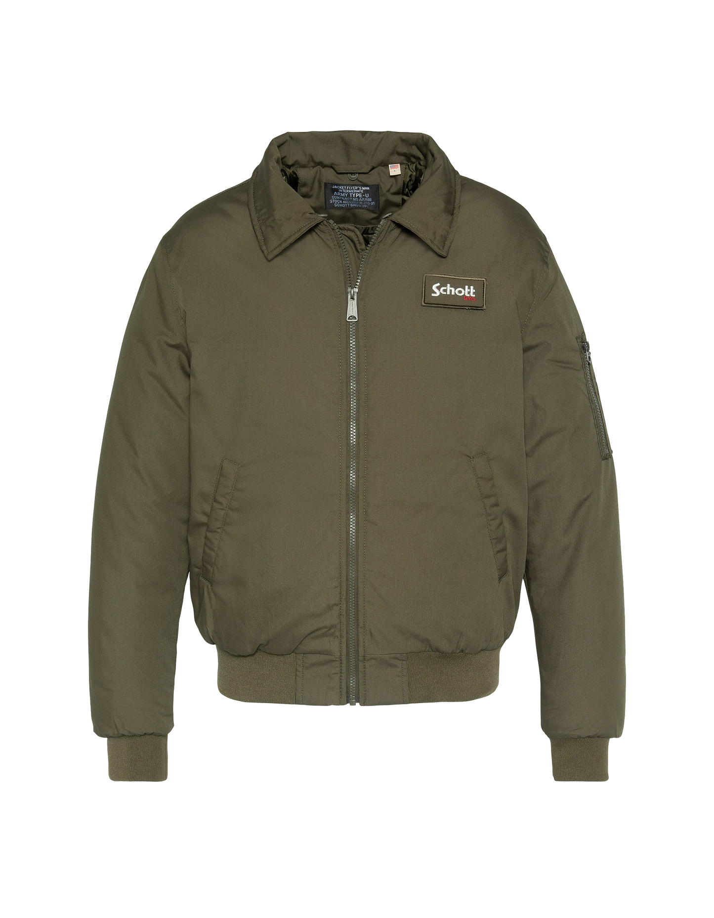 Blouson kaki avec col en fausse fourrure amovible