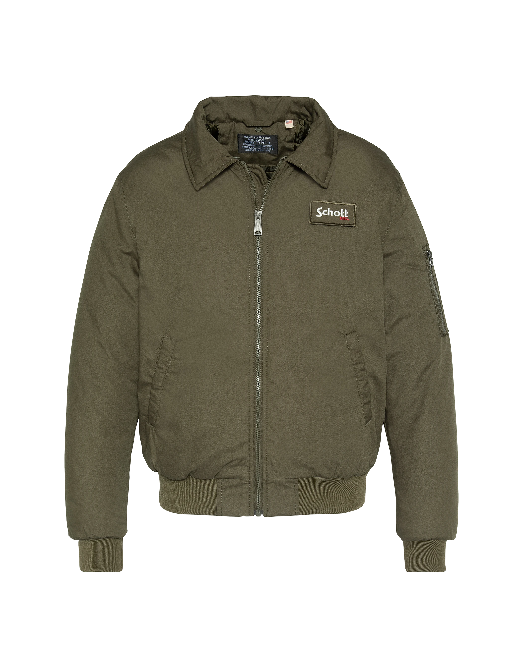 Blouson kaki avec col en fausse fourrure amovible-5