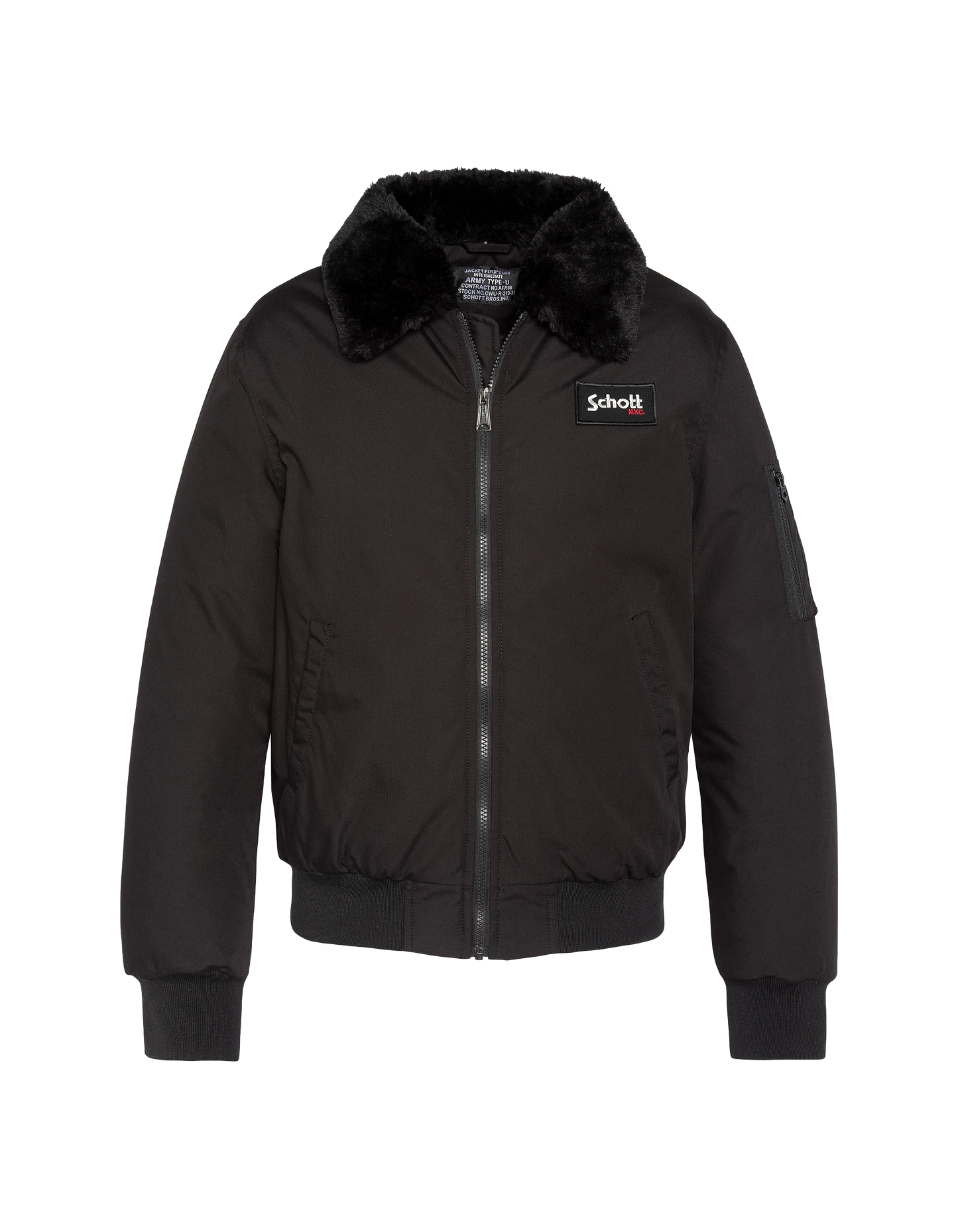 Chaqueta piloto negra para niños