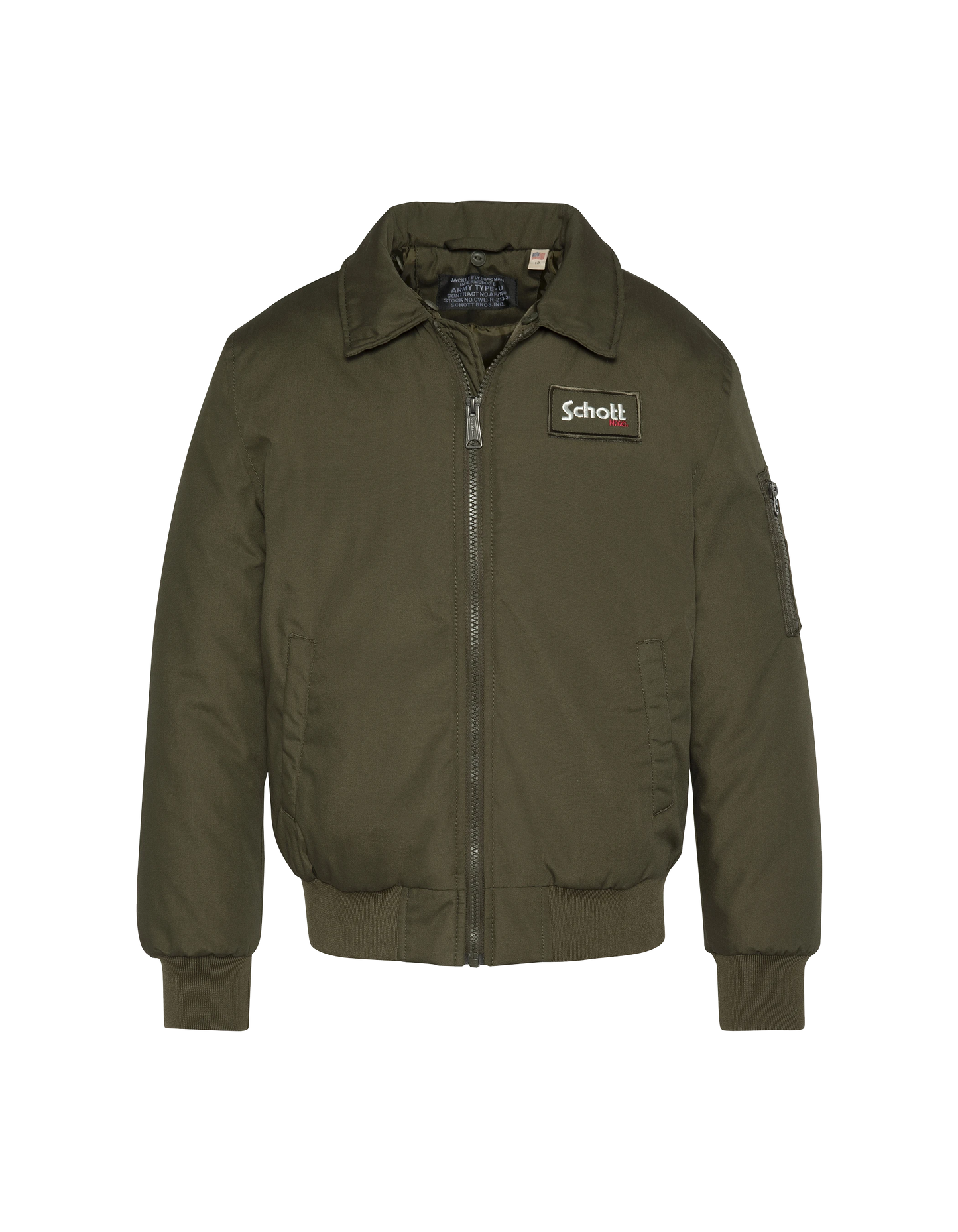 Chaqueta piloto de color caqui