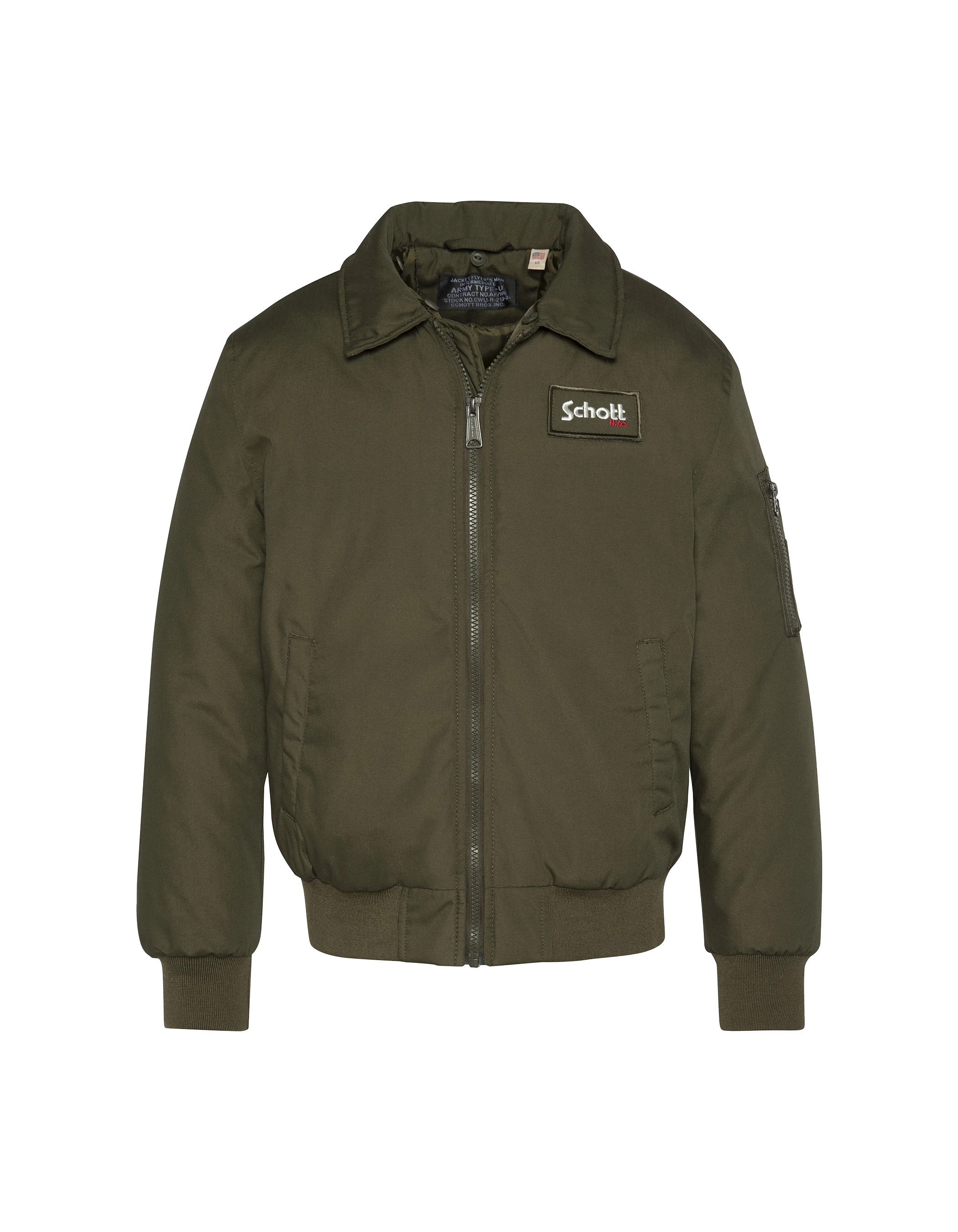 Chaqueta piloto de color caqui-3