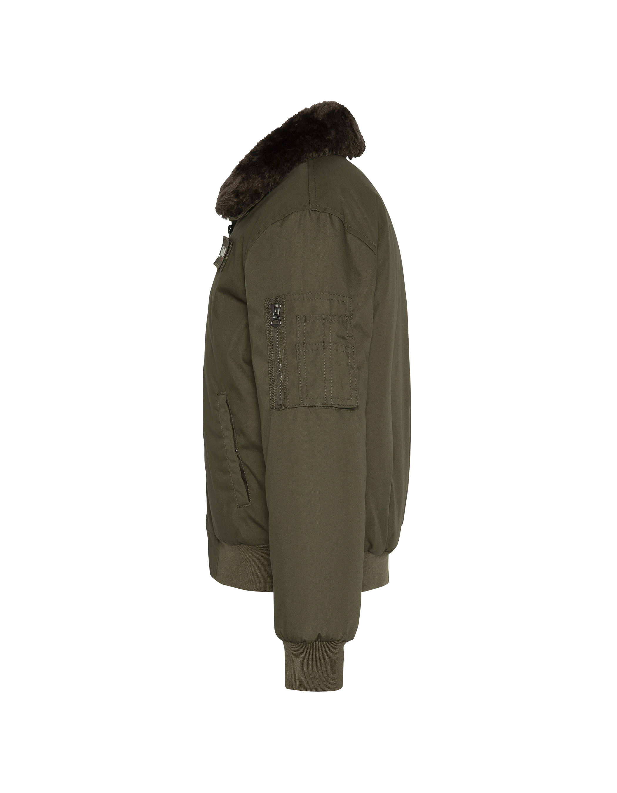 Chaqueta piloto de color caqui-5