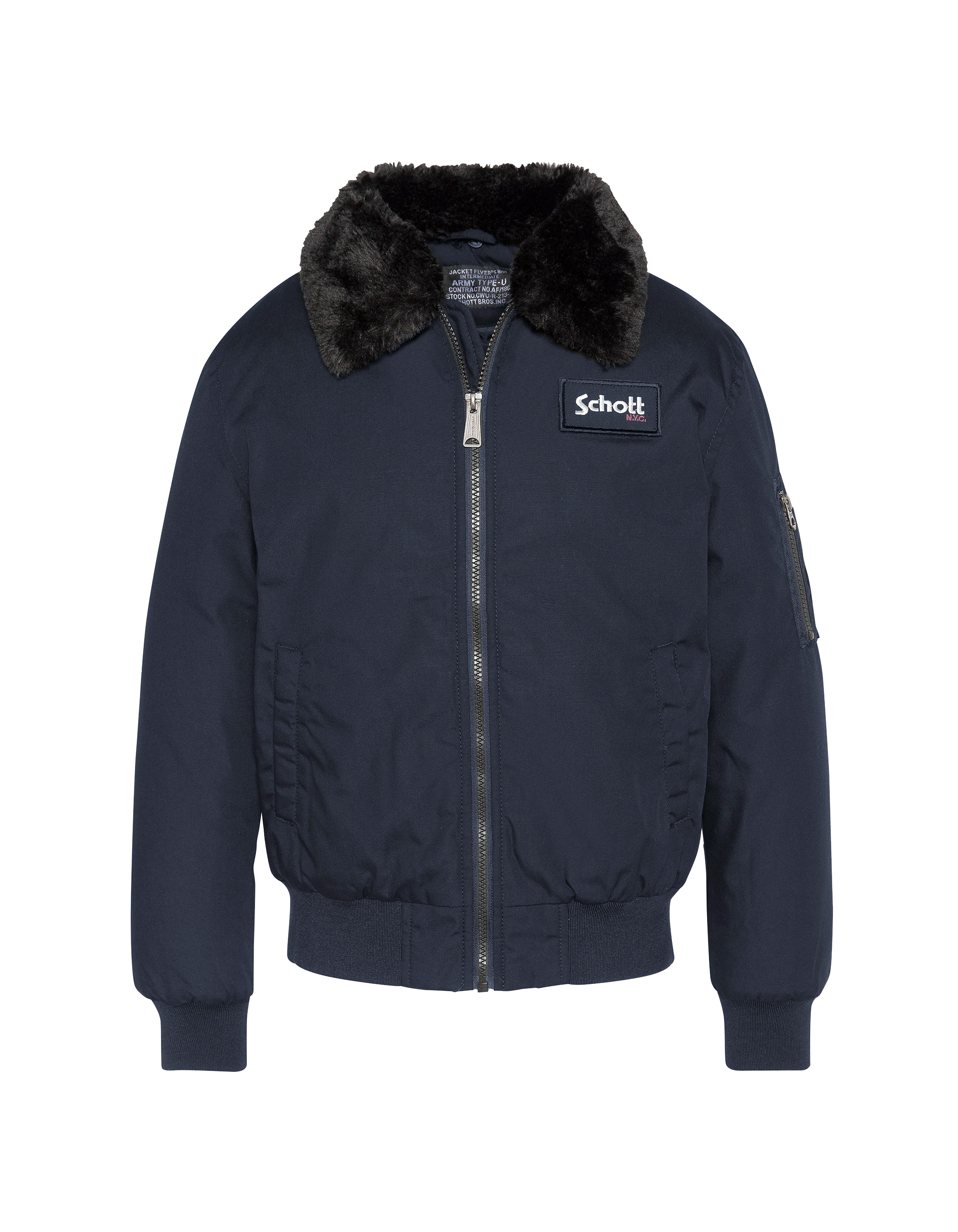 Chaqueta piloto azul marino-1