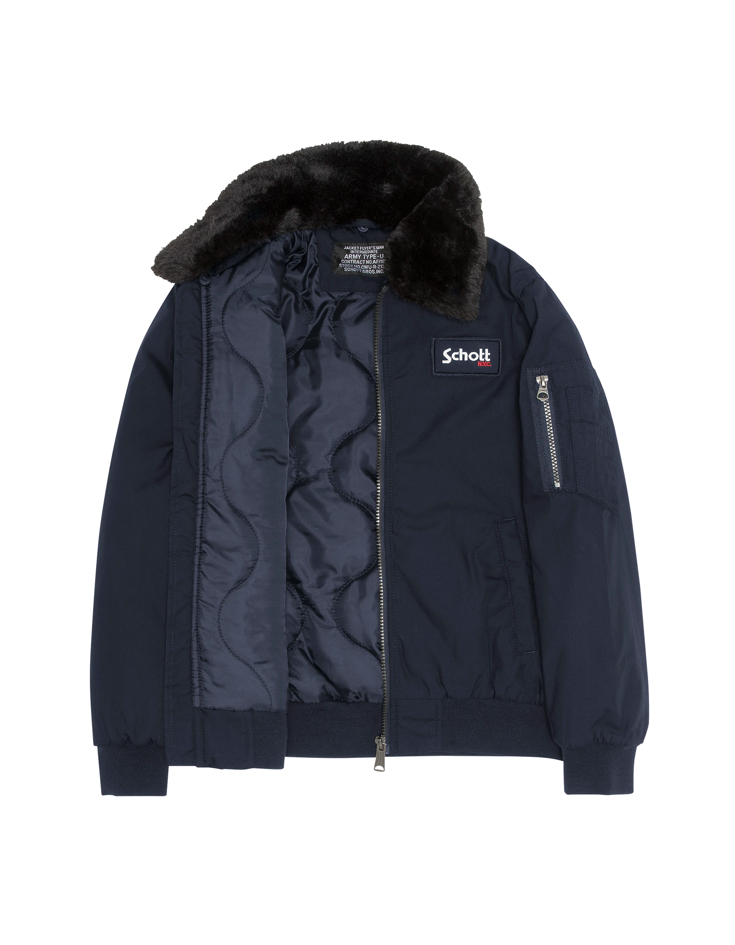 Chaqueta piloto azul marino