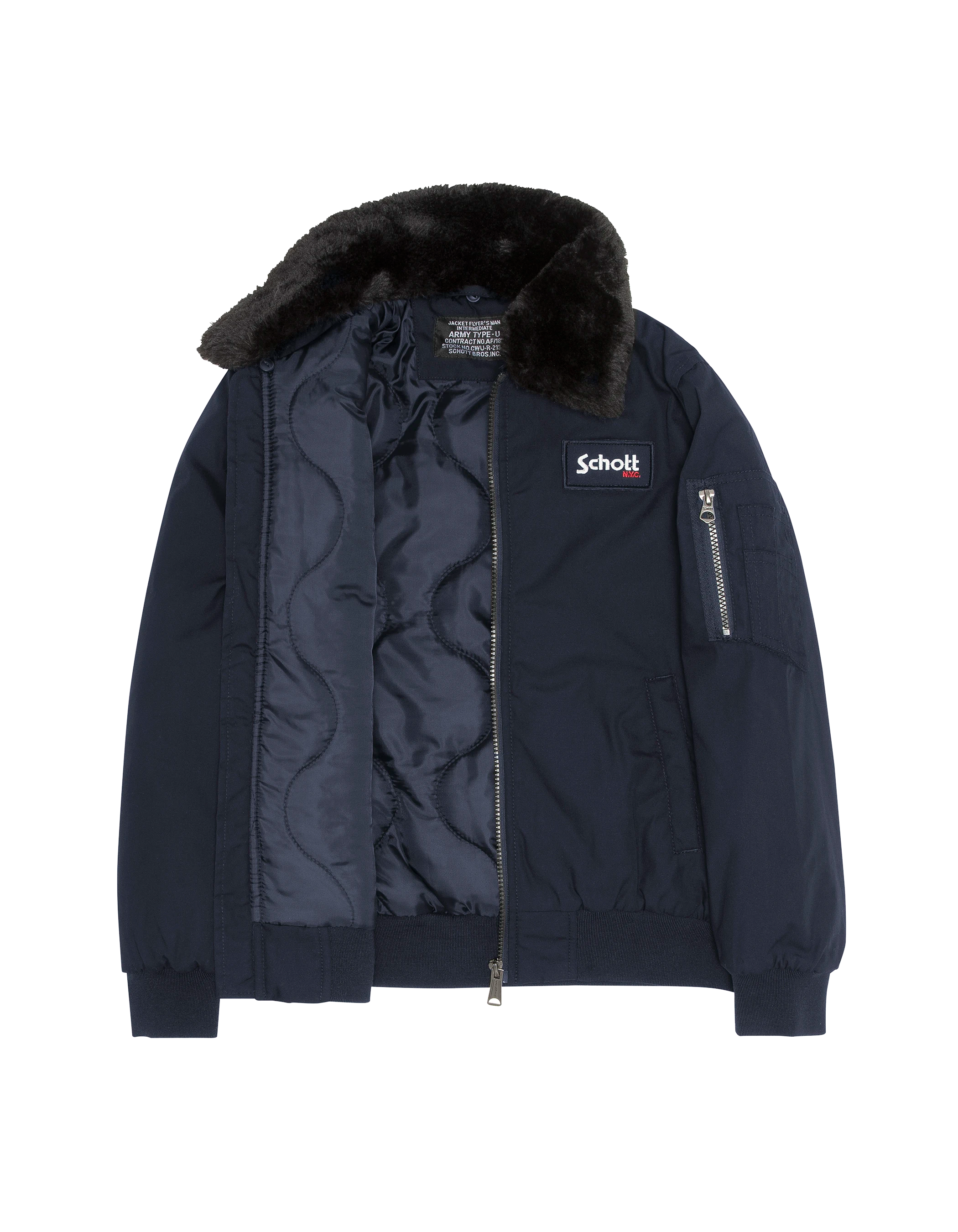 Chaqueta piloto azul marino-4