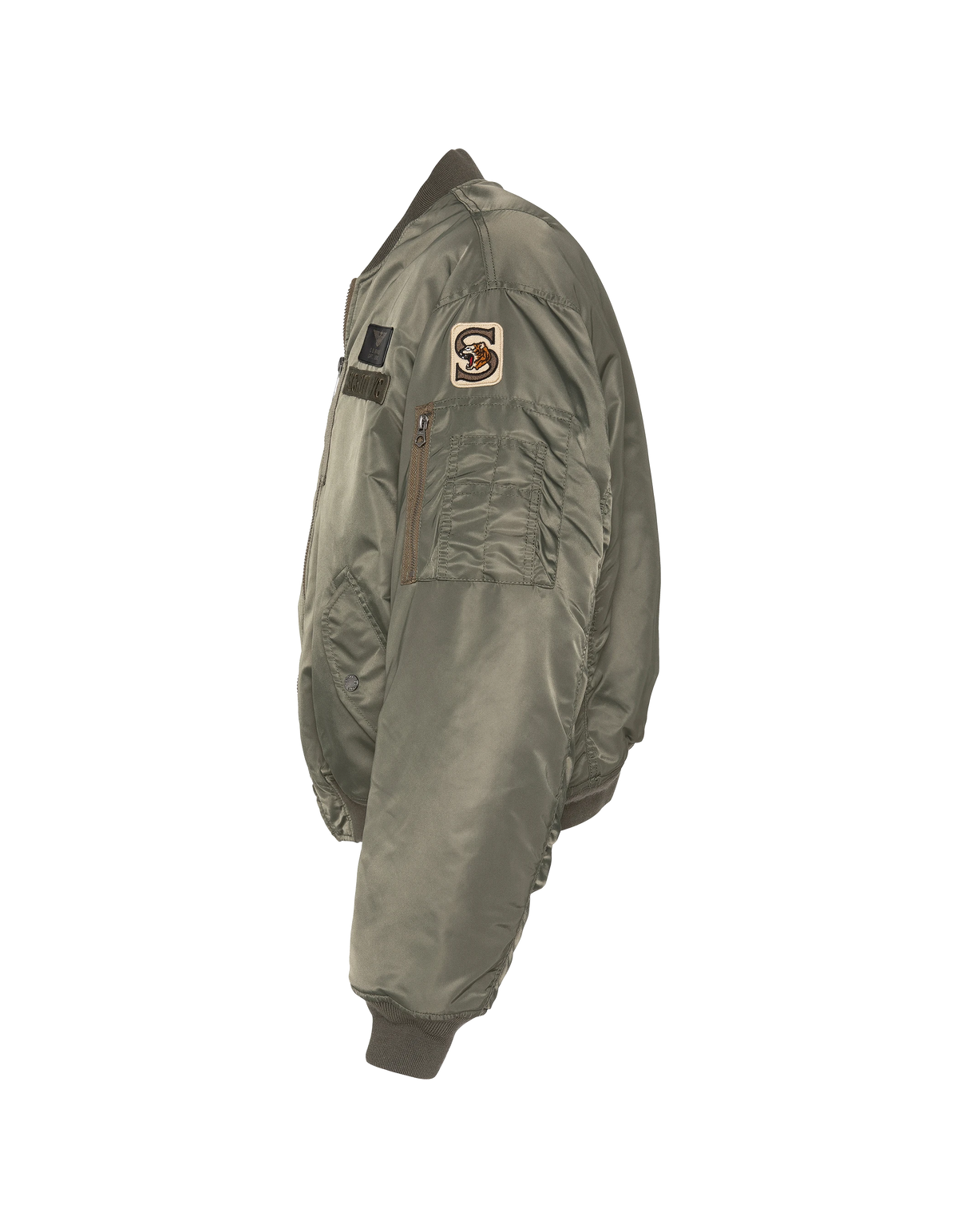Bomber jacket patched sage khaki type MA-1