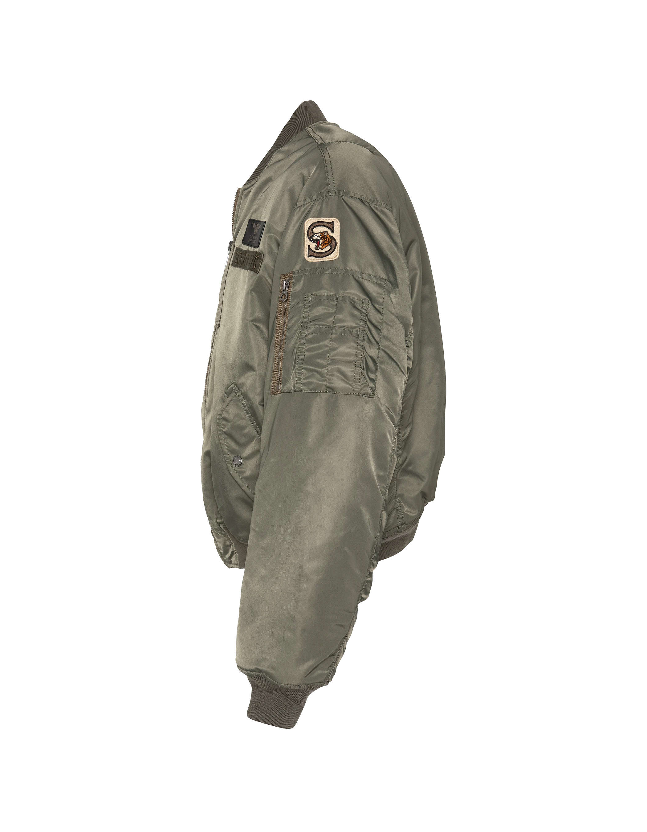 Bomber jacket patched sage khaki type MA-1-9