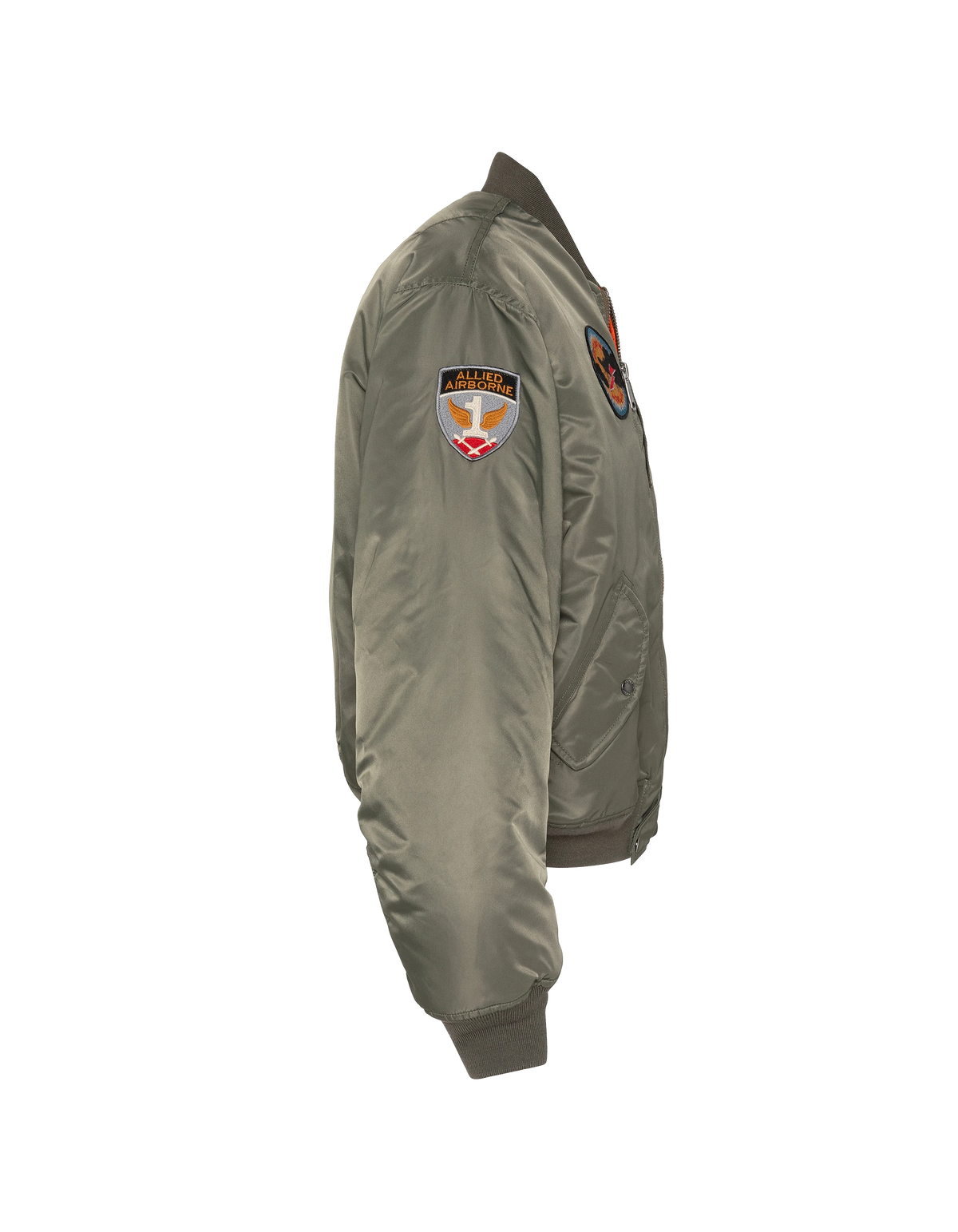 Bomber jacket patched sage khaki type MA-1