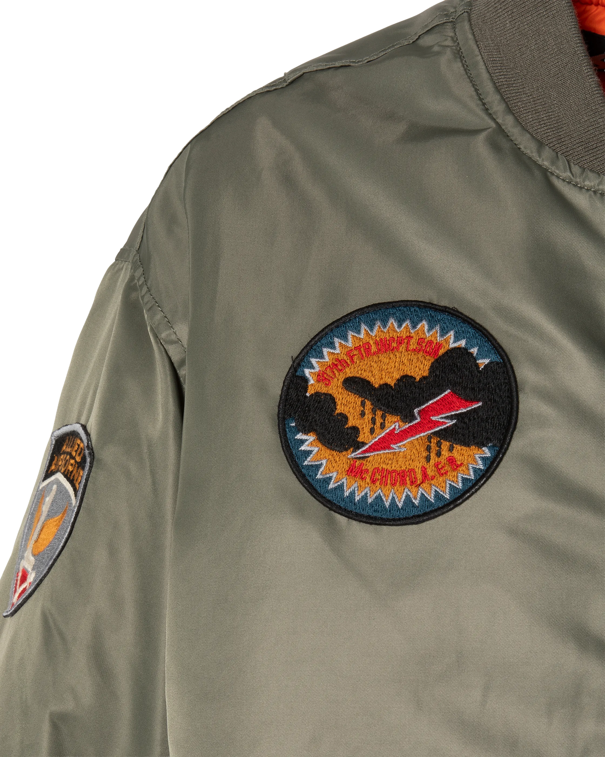 Bomber jacket patched sage khaki type MA-1-10