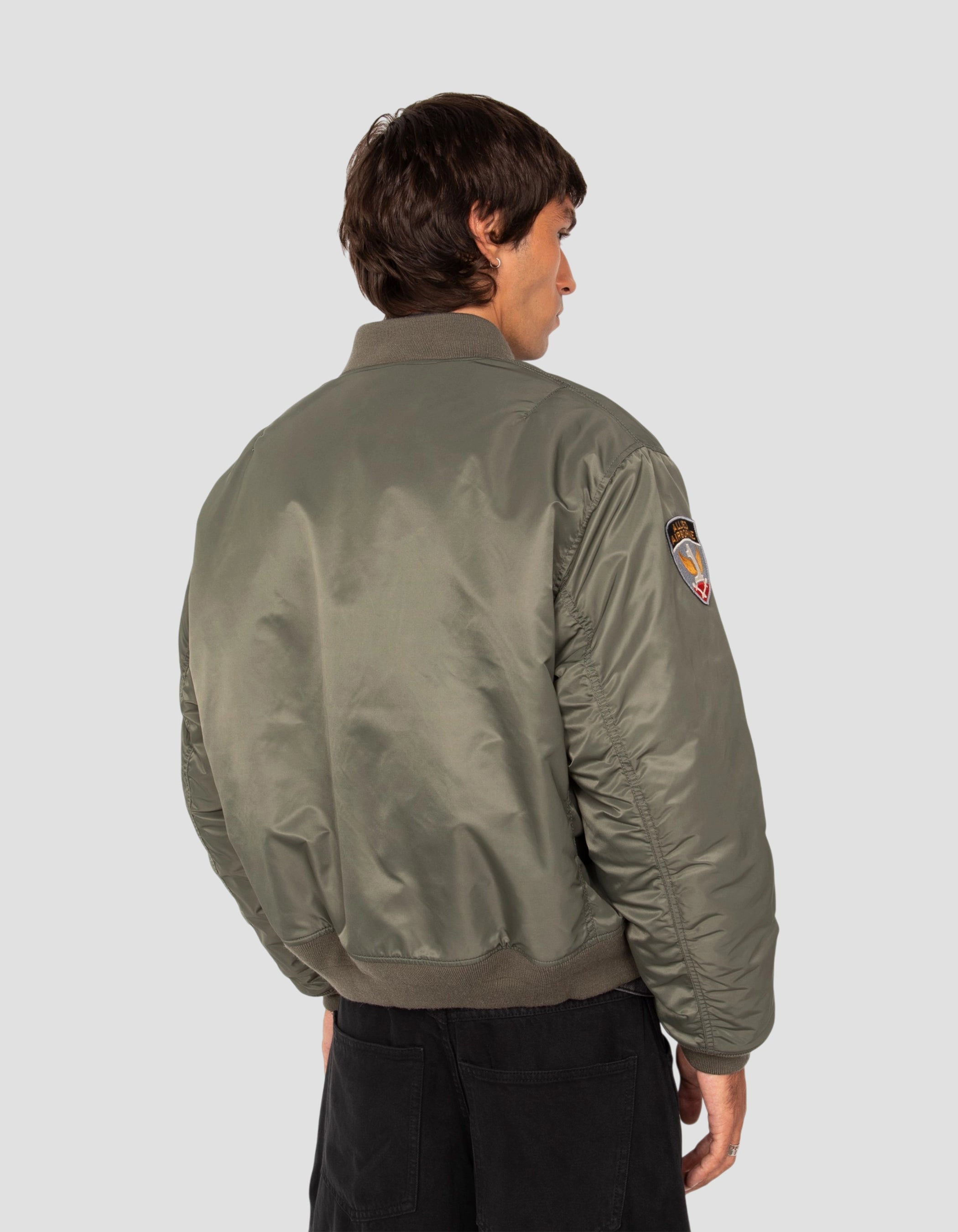 Bomber jacket patched sage khaki type MA-1-7
