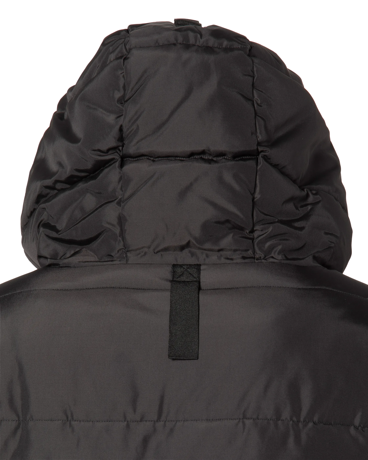 Schwarzer Parka mit Kapuze