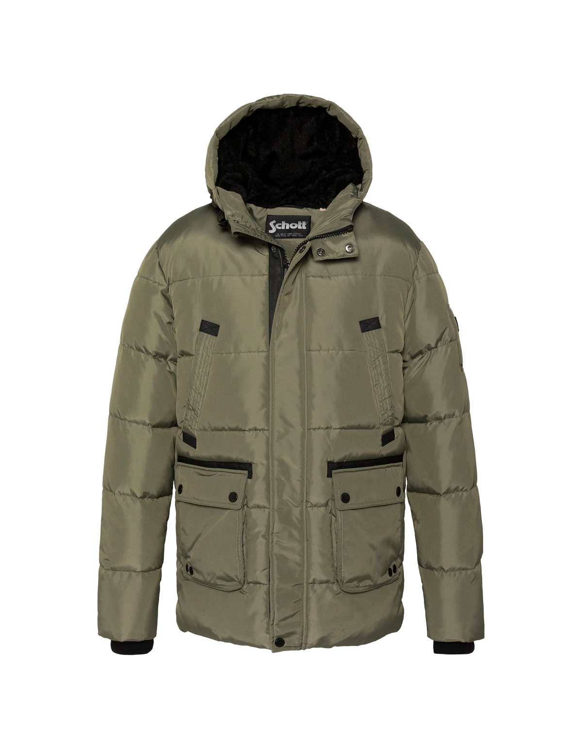 Parka à capuche sage kaki