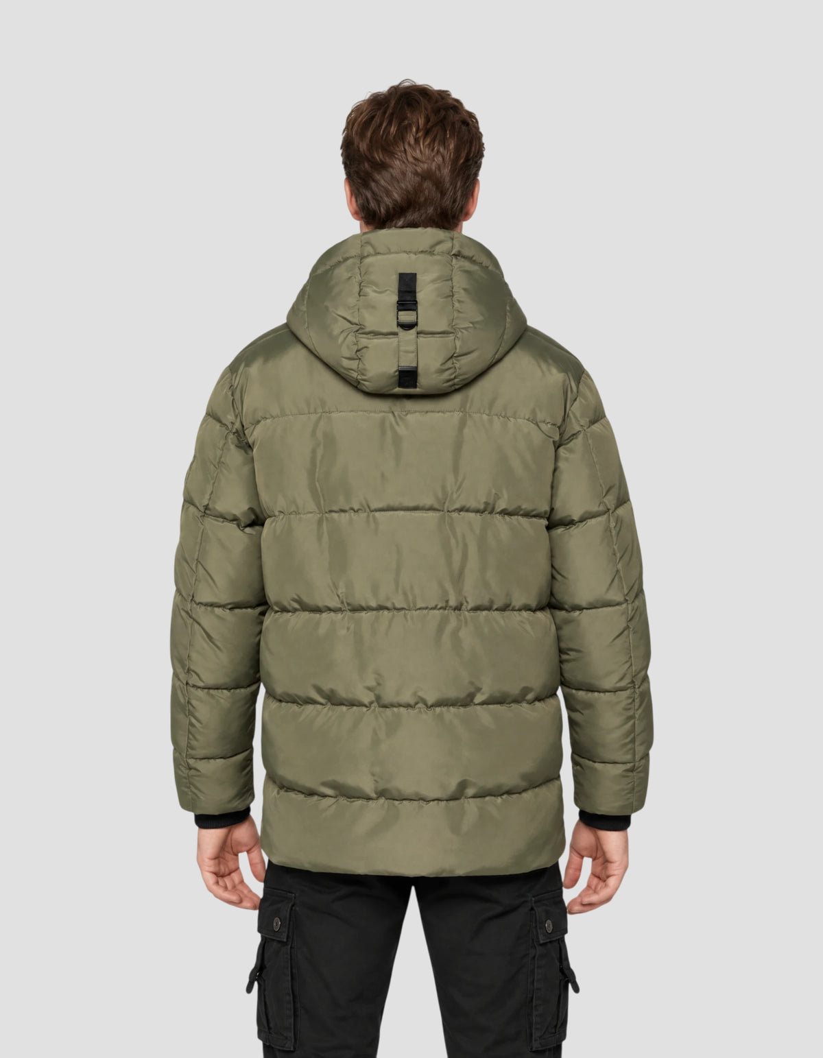 Parka à capuche sage kaki