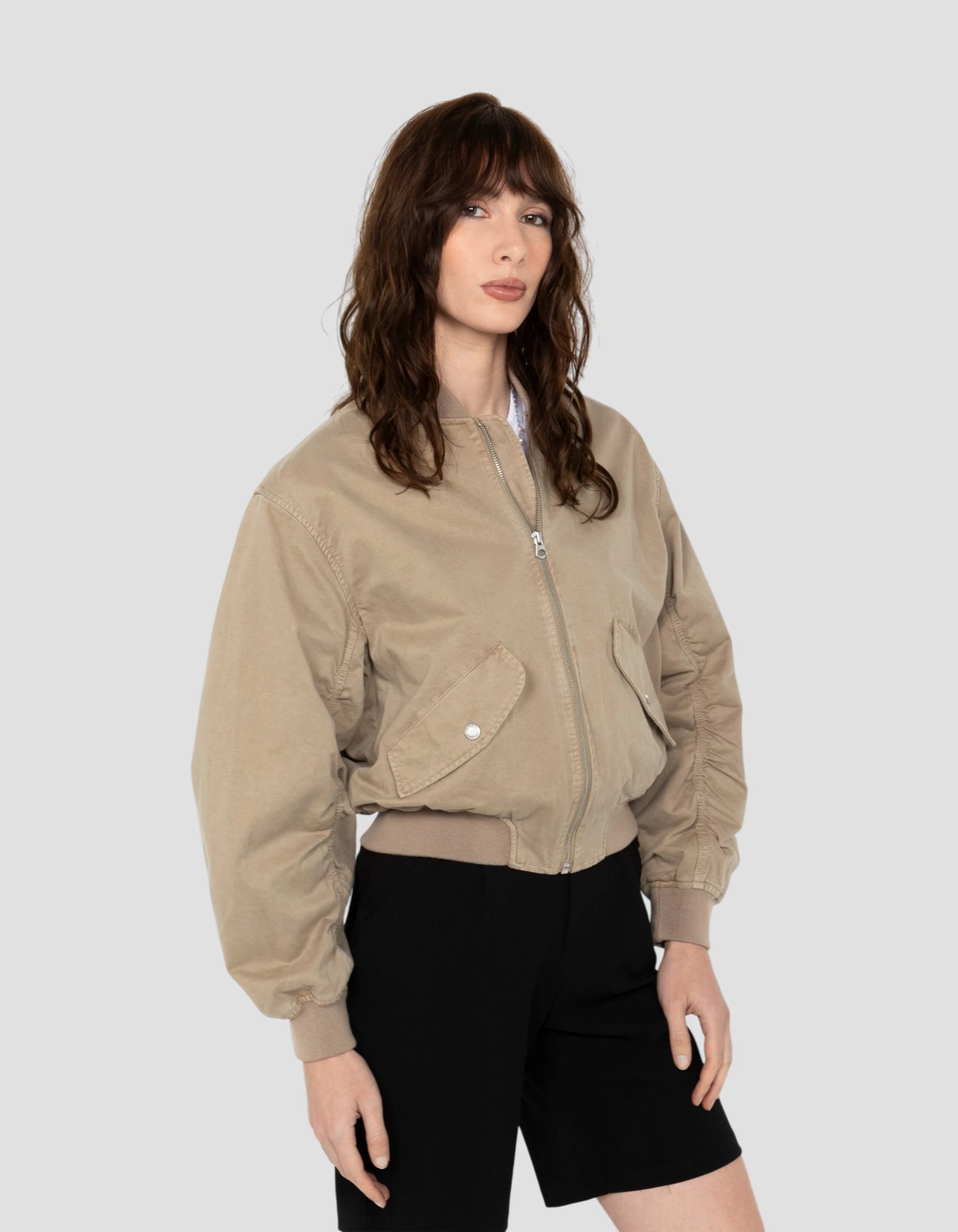 Bomber surteint taupe type MA-1