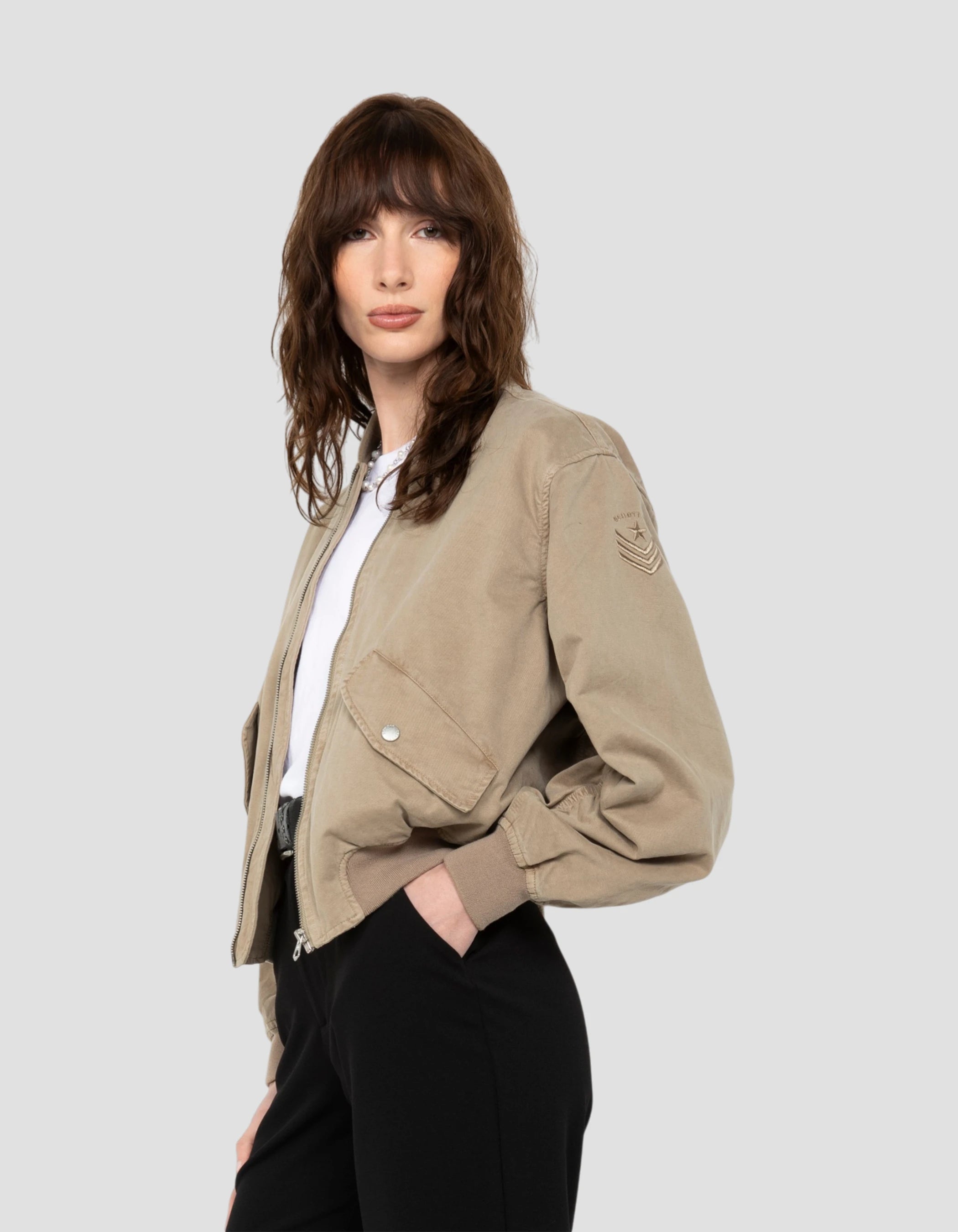 Bomber surteint taupe type MA-1-4