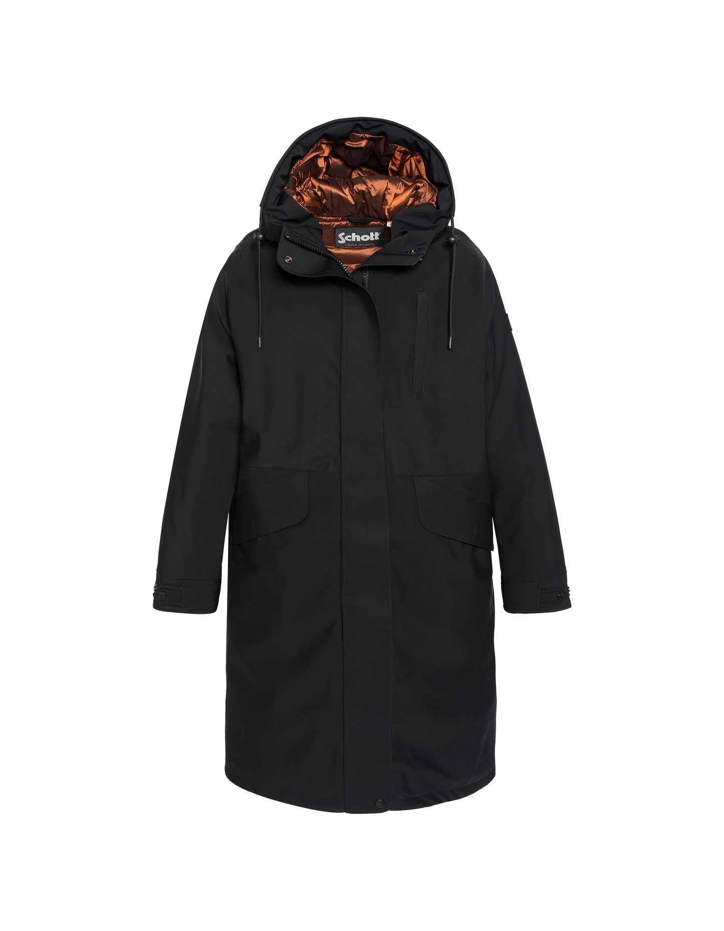 Multipoche nere con cappuccio