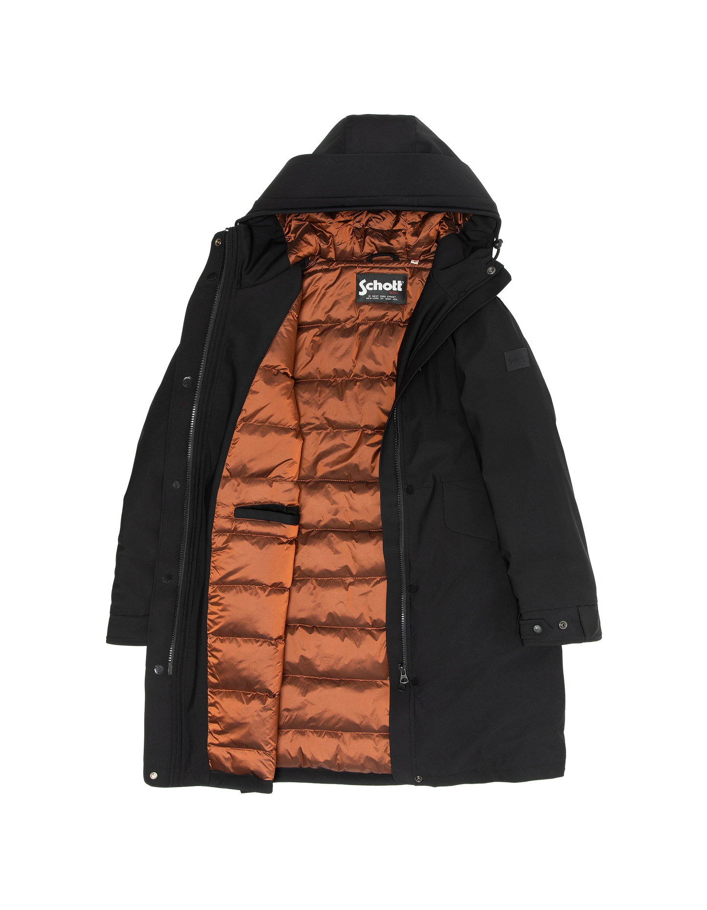 Multipoche nere con cappuccio