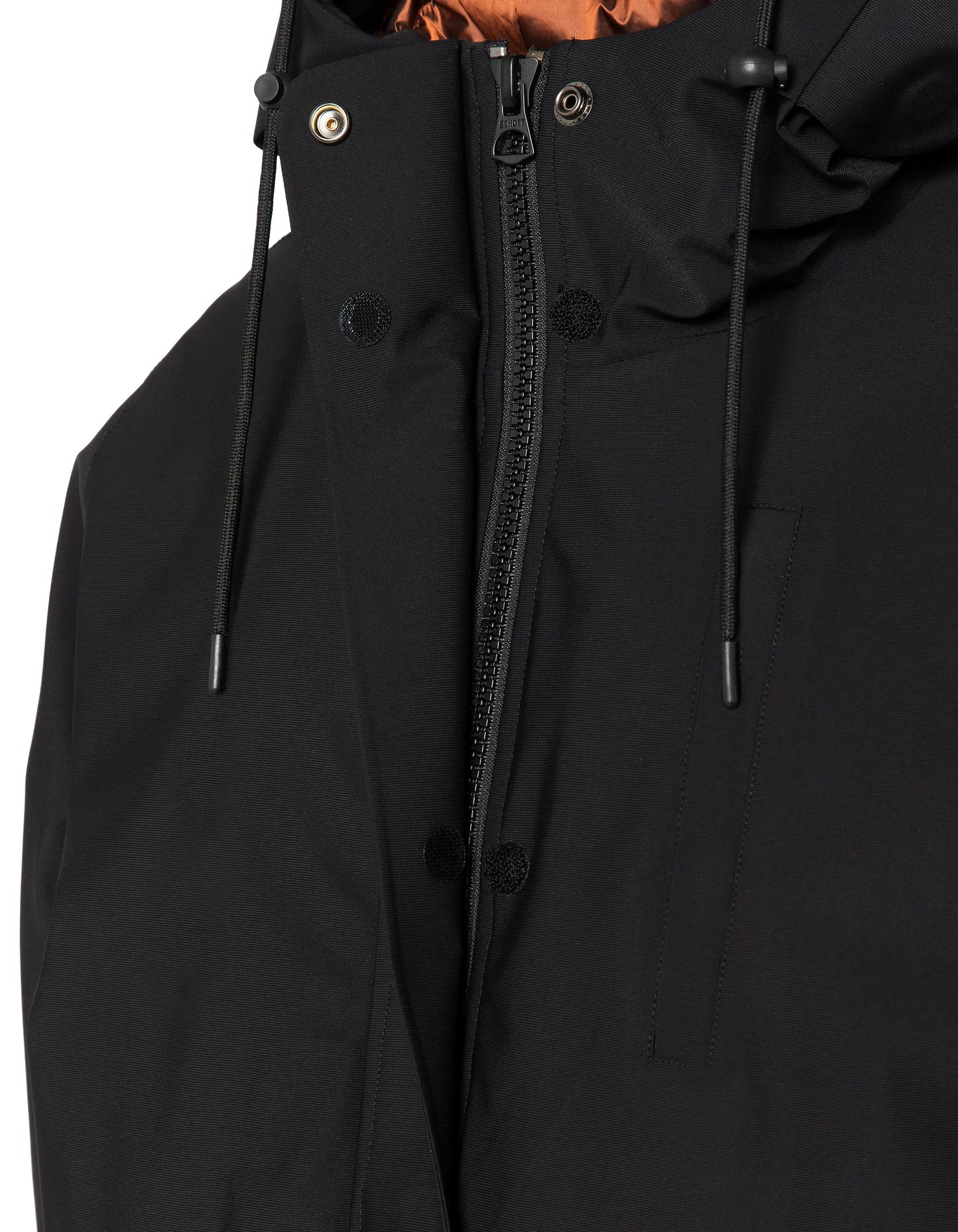 Multipoche nere con cappuccio