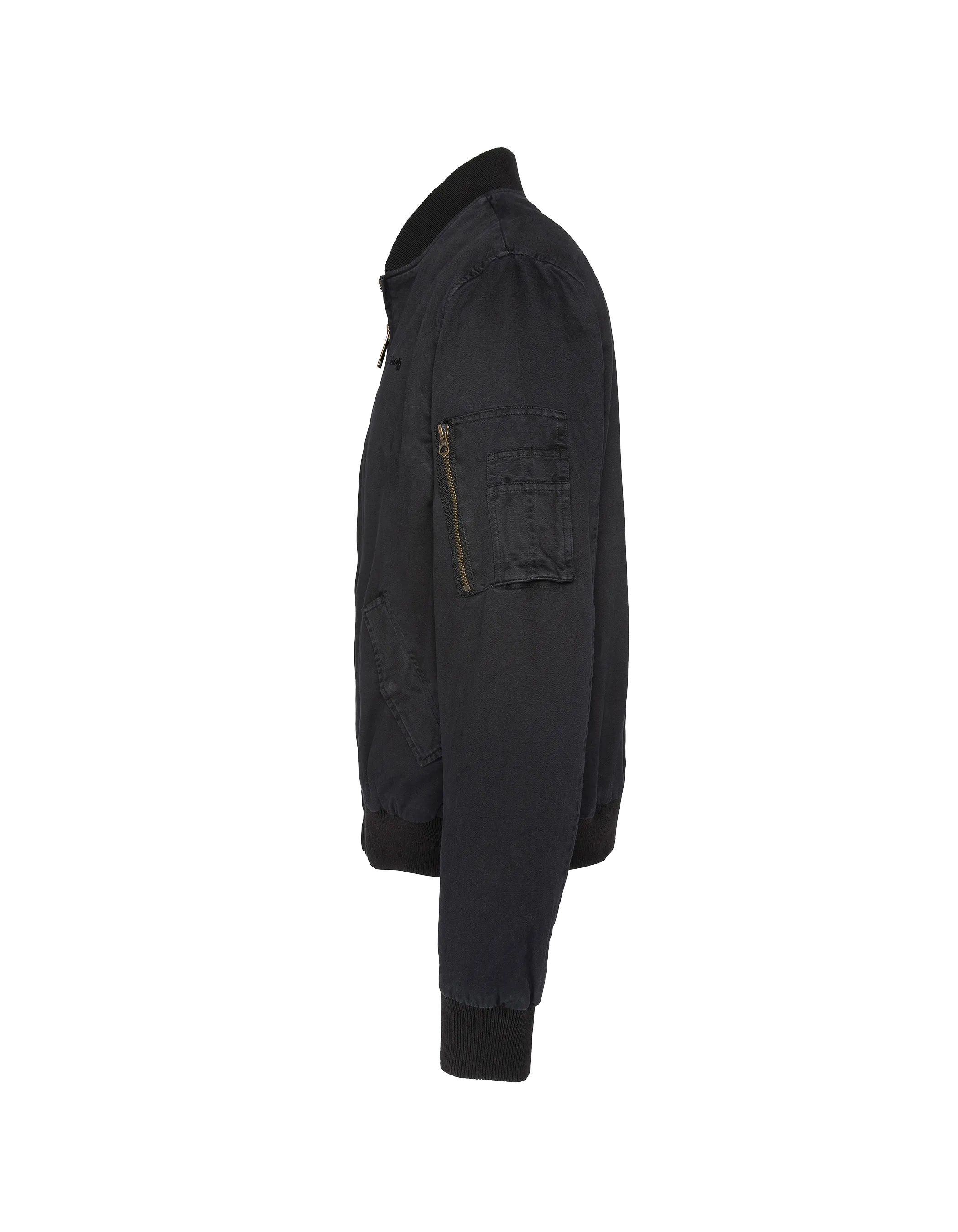 Bomber Ma -1 black, washed cotton - Arcata | Schott NYC® Bomber Ma -1 black, washed cotton - Arcata | Schott NYC®